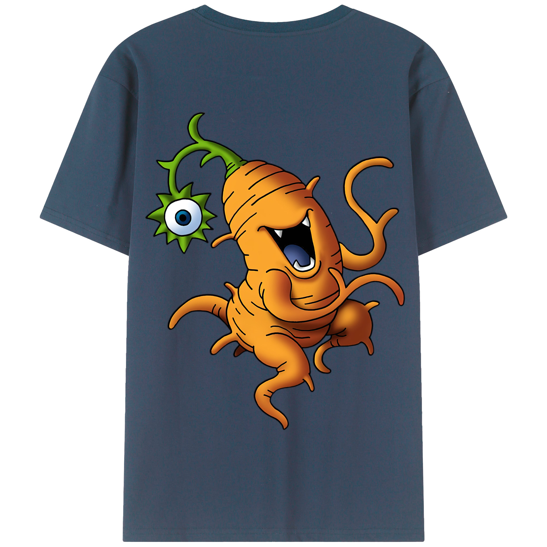 （画像用） ドラゴンクエスト Doragon Kuesuto Dragon Quest 綿100％半袖Tシャツ（背面プリント）
