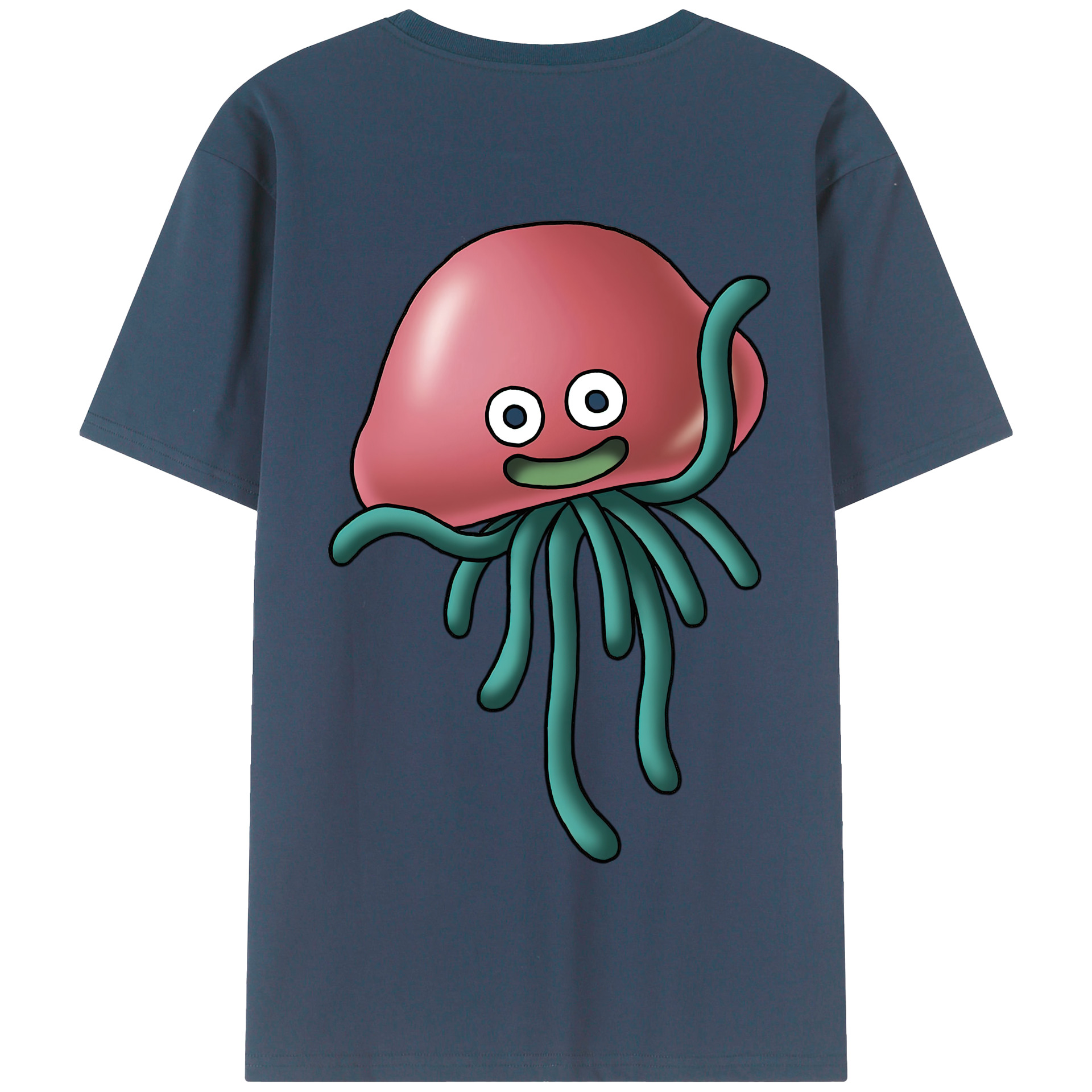 （画像用） ドラゴンクエスト Doragon Kuesuto Dragon Quest 綿100％半袖Tシャツ（背面プリント）