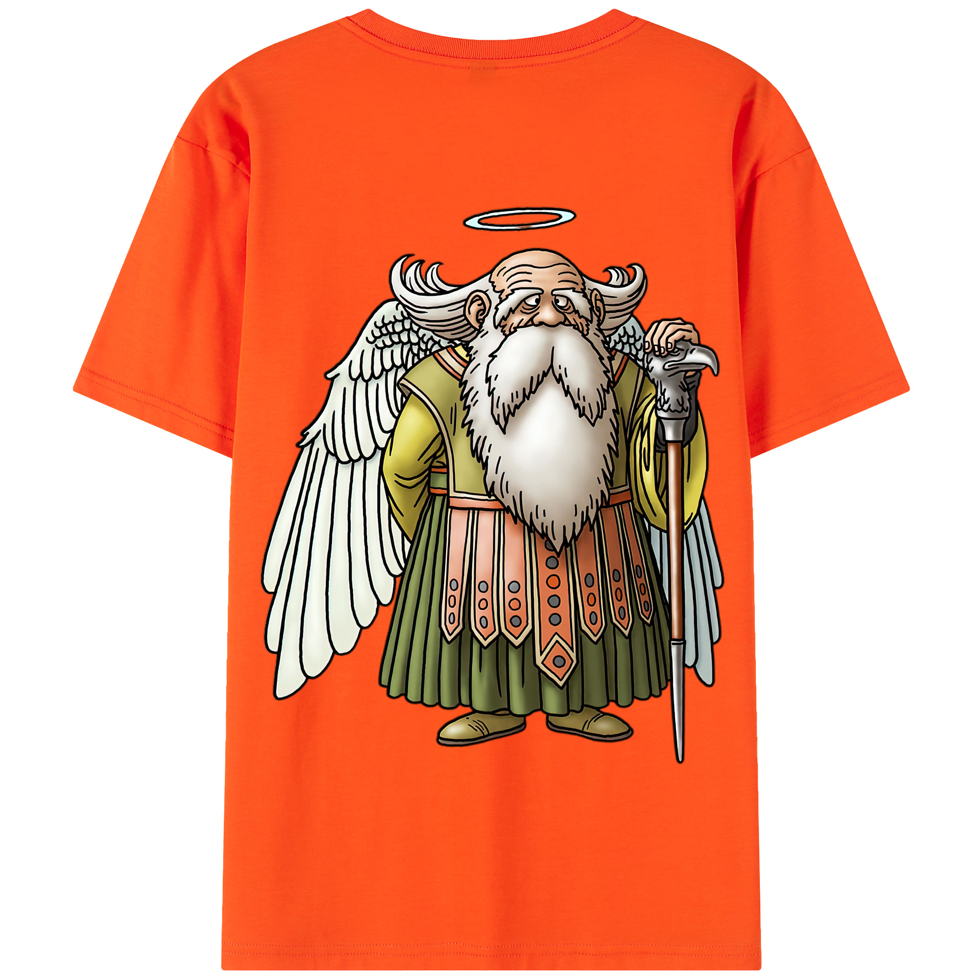 （画像用） ドラゴンクエスト Doragon Kuesuto Dragon Quest 綿100％半袖Tシャツ（背面プリント）