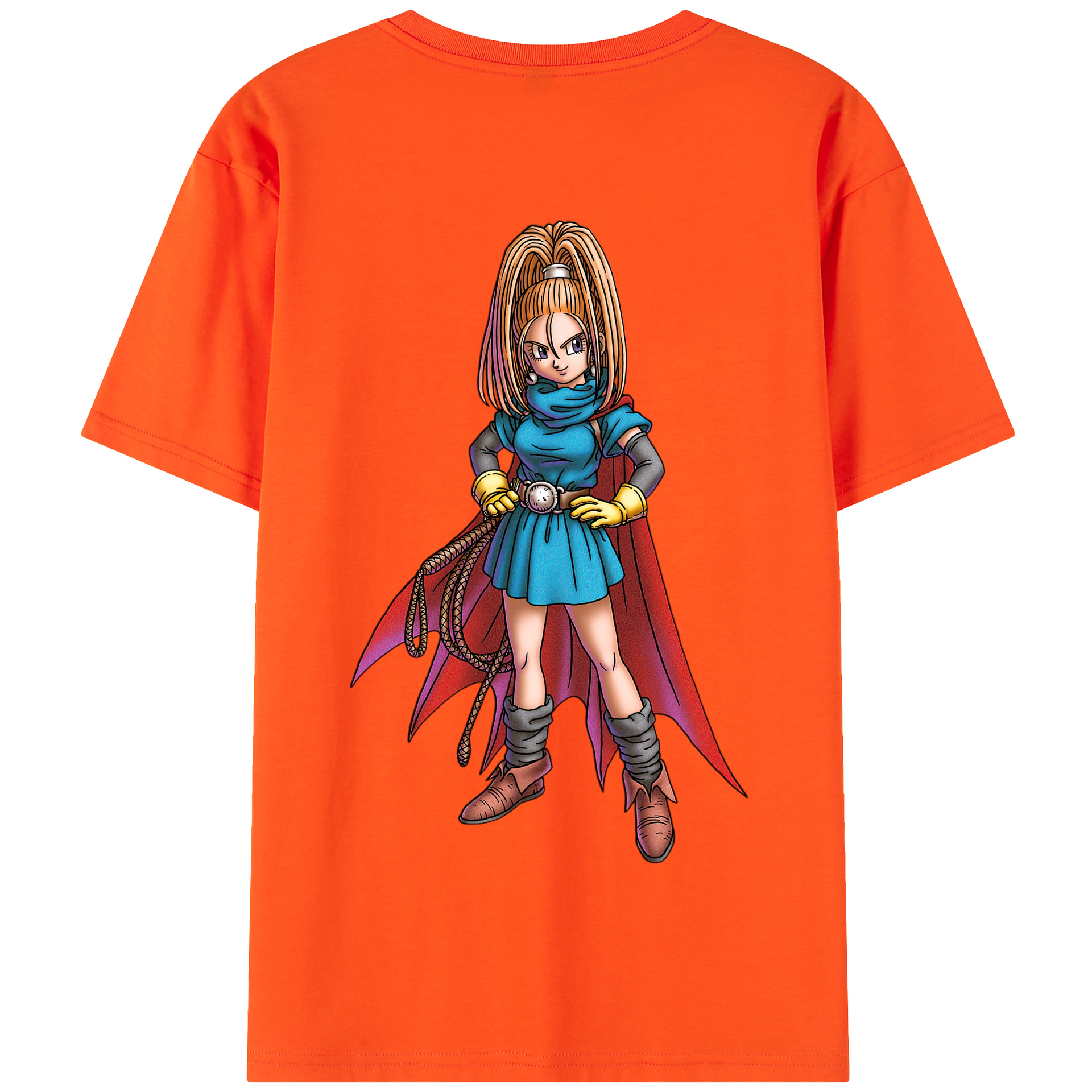 （画像用） ドラゴンクエスト Doragon Kuesuto Dragon Quest 綿100％半袖Tシャツ（背面プリント）