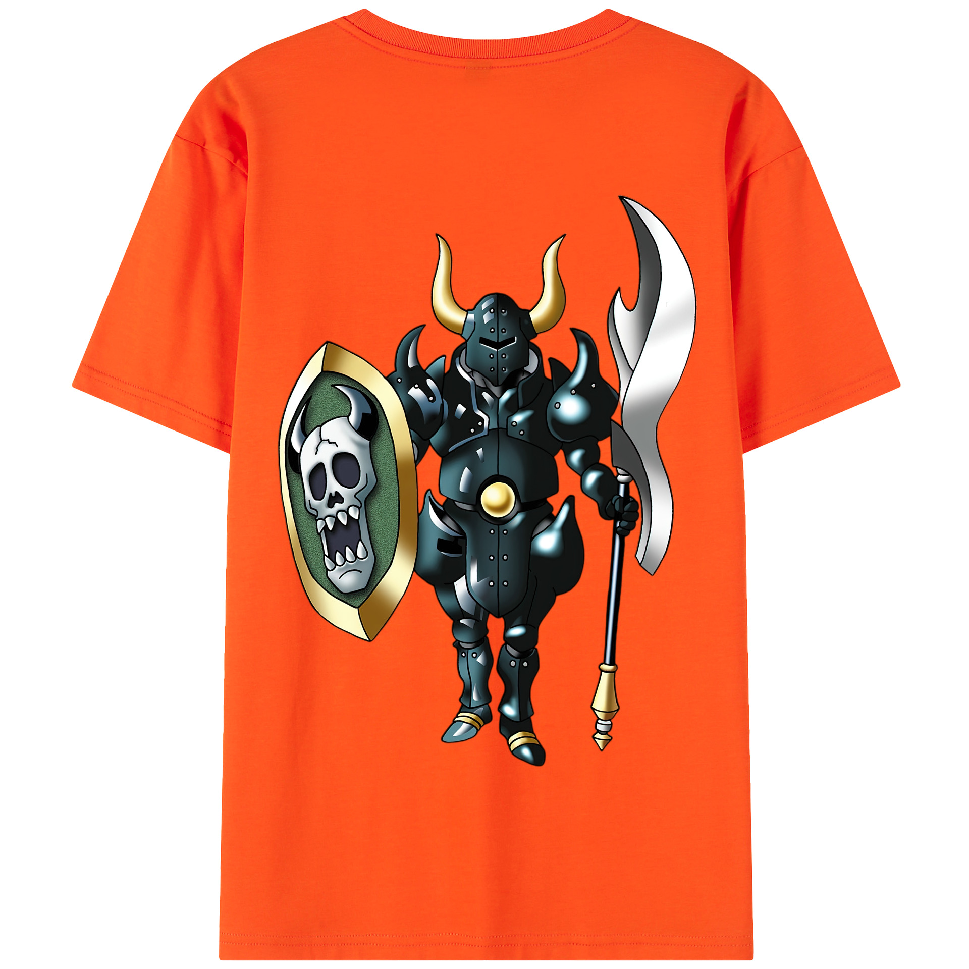 （画像用） ドラゴンクエスト Doragon Kuesuto Dragon Quest 綿100％半袖Tシャツ（背面プリント）