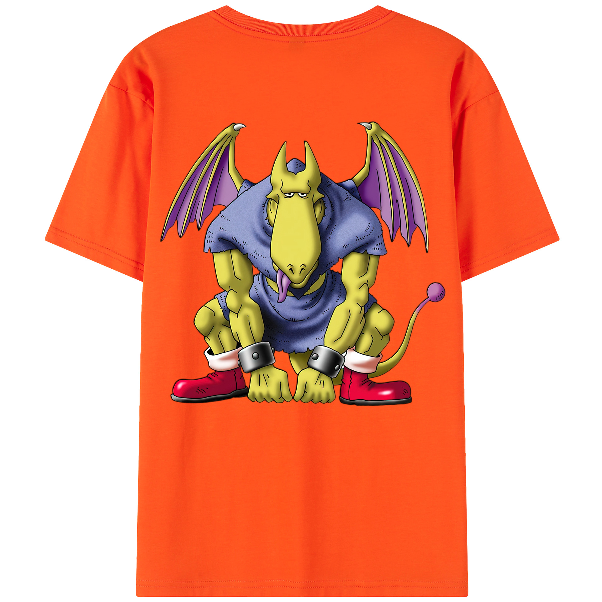 （画像用） ドラゴンクエスト Doragon Kuesuto Dragon Quest 綿100％半袖Tシャツ（背面プリント）