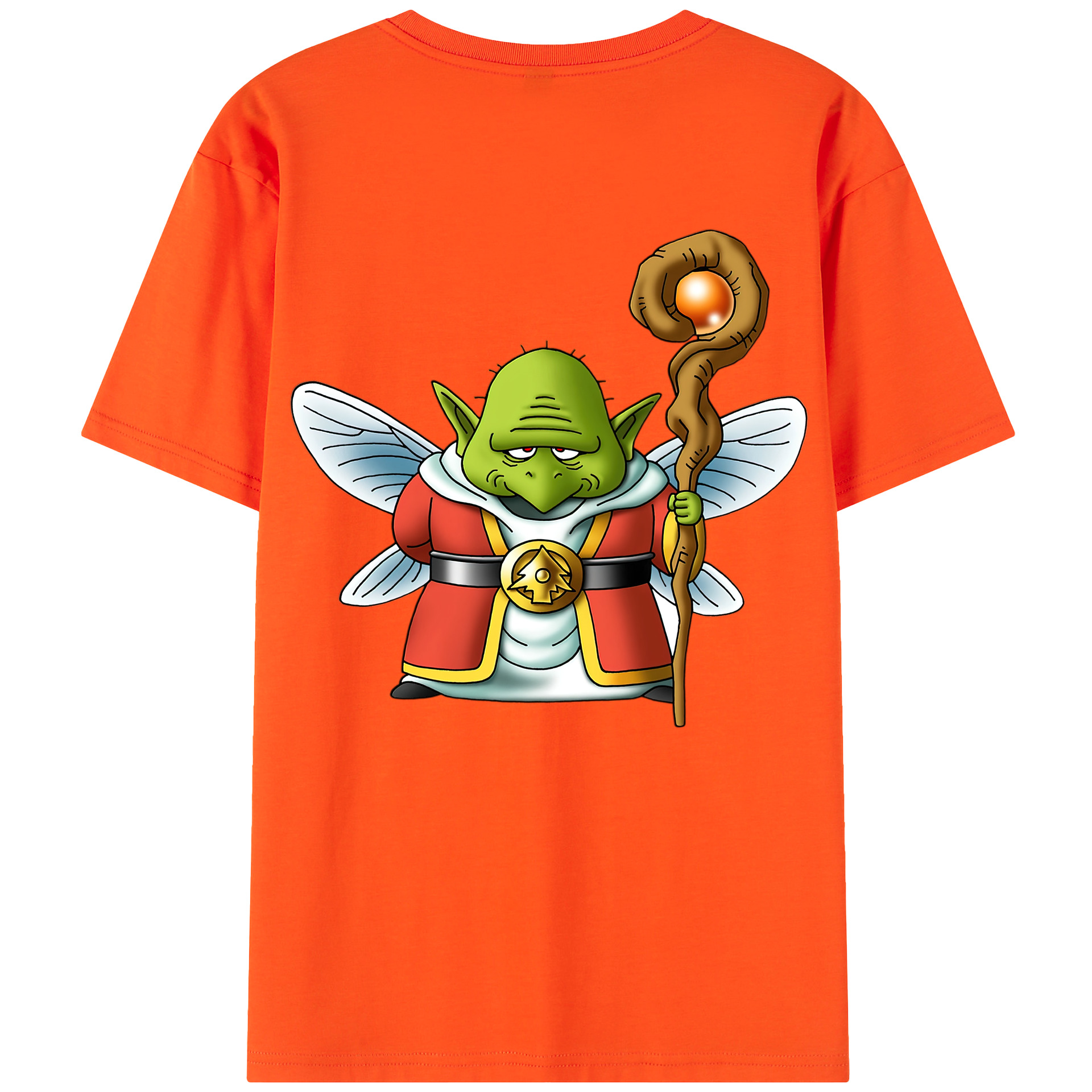 （画像用） ドラゴンクエスト Doragon Kuesuto Dragon Quest 綿100％半袖Tシャツ（背面プリント）
