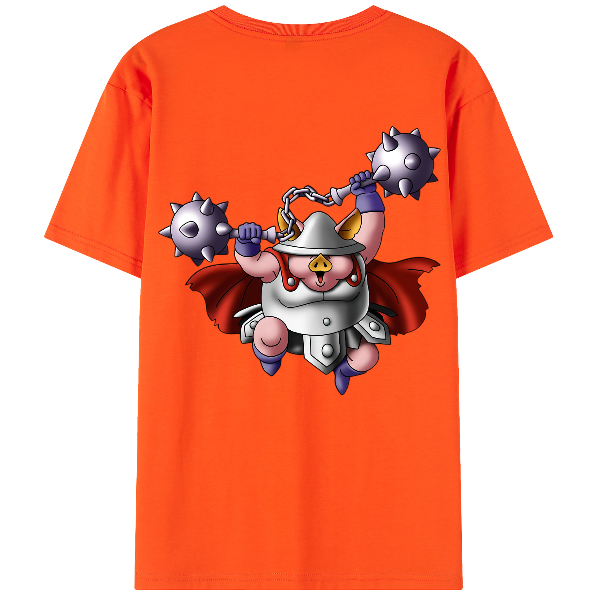 （画像用） ドラゴンクエスト Doragon Kuesuto Dragon Quest 綿100％半袖Tシャツ（背面プリント）