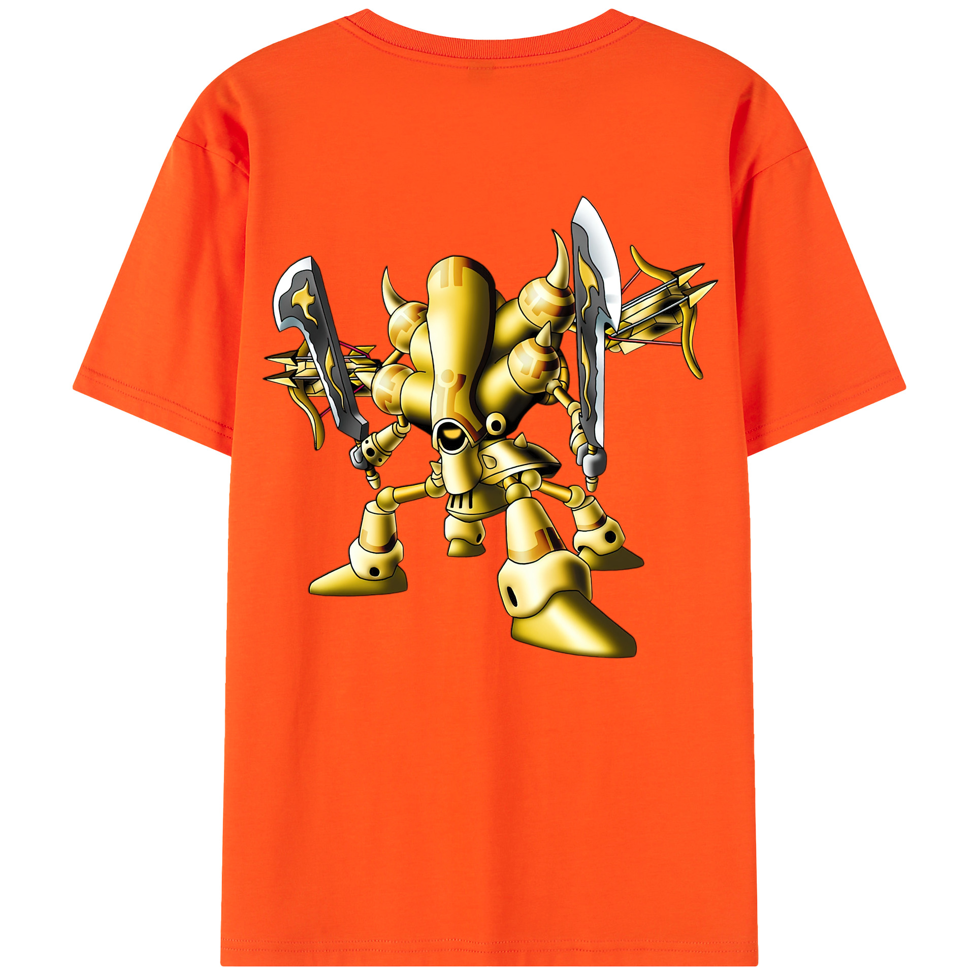 （画像用） ドラゴンクエスト Doragon Kuesuto Dragon Quest 綿100％半袖Tシャツ（背面プリント）