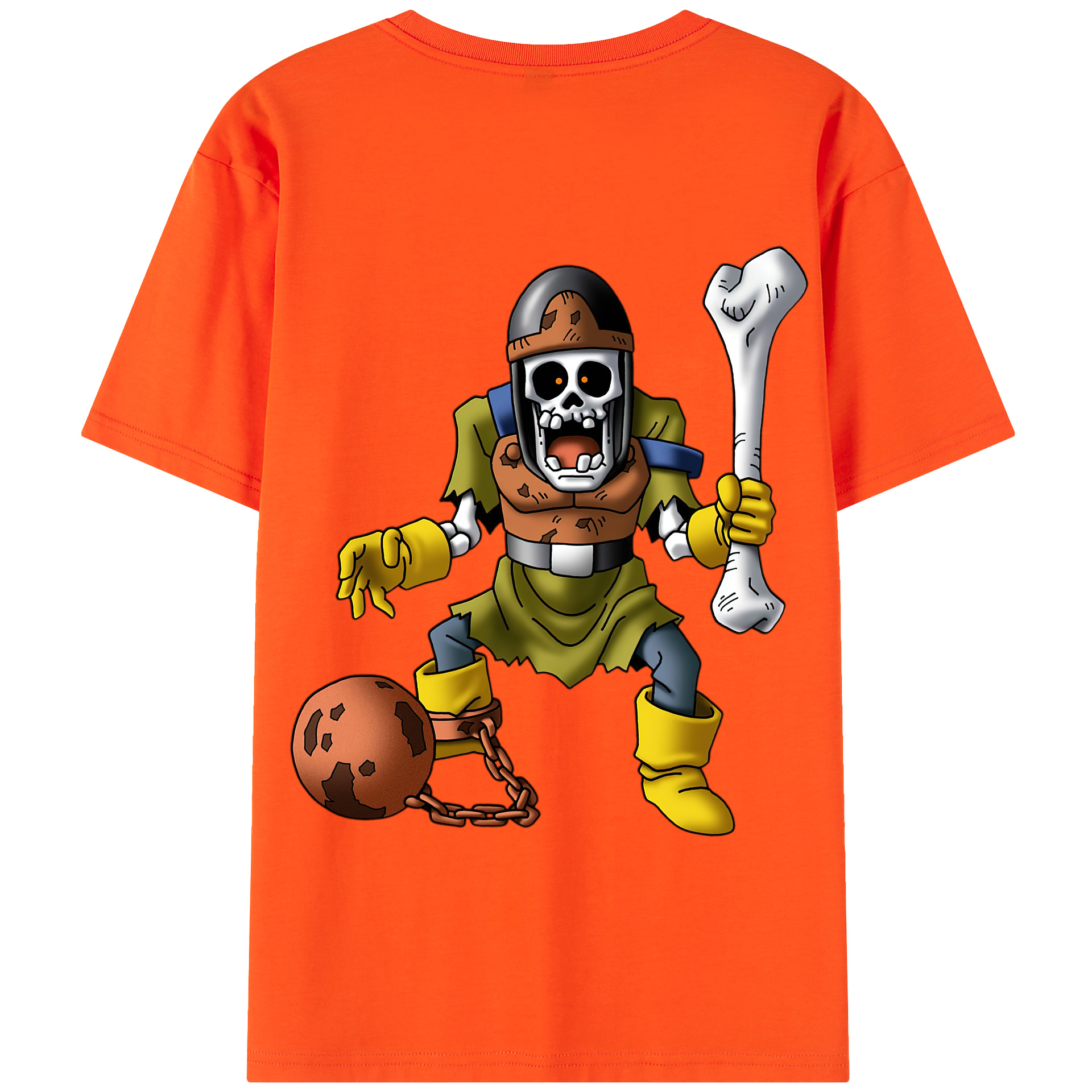 （画像用） ドラゴンクエスト Doragon Kuesuto Dragon Quest 綿100％半袖Tシャツ（背面プリント）
