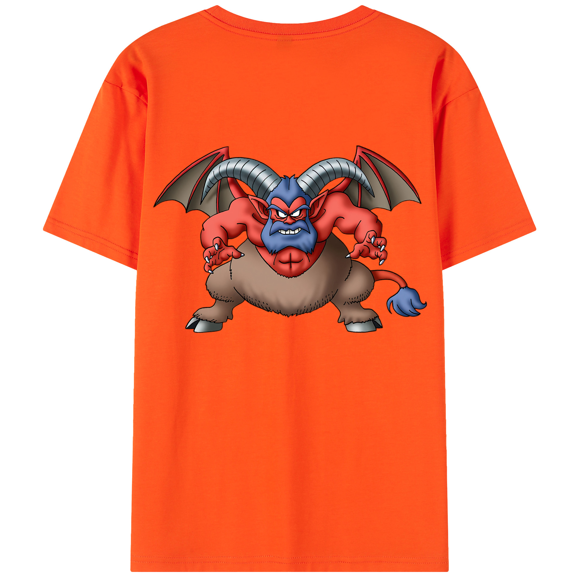 （画像用） ドラゴンクエスト Doragon Kuesuto Dragon Quest 綿100％半袖Tシャツ（背面プリント）