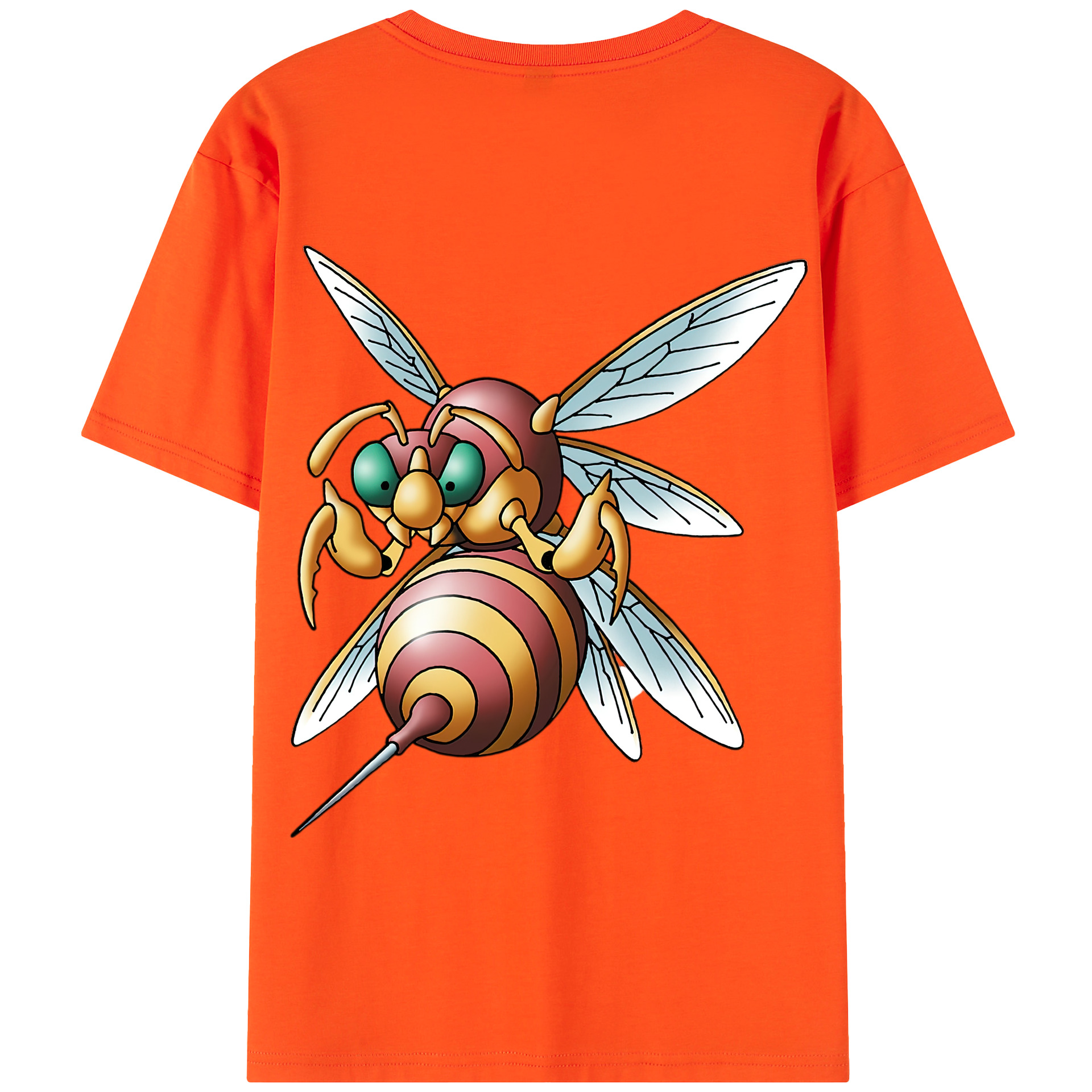 （画像用） ドラゴンクエスト Doragon Kuesuto Dragon Quest 綿100％半袖Tシャツ（背面プリント）