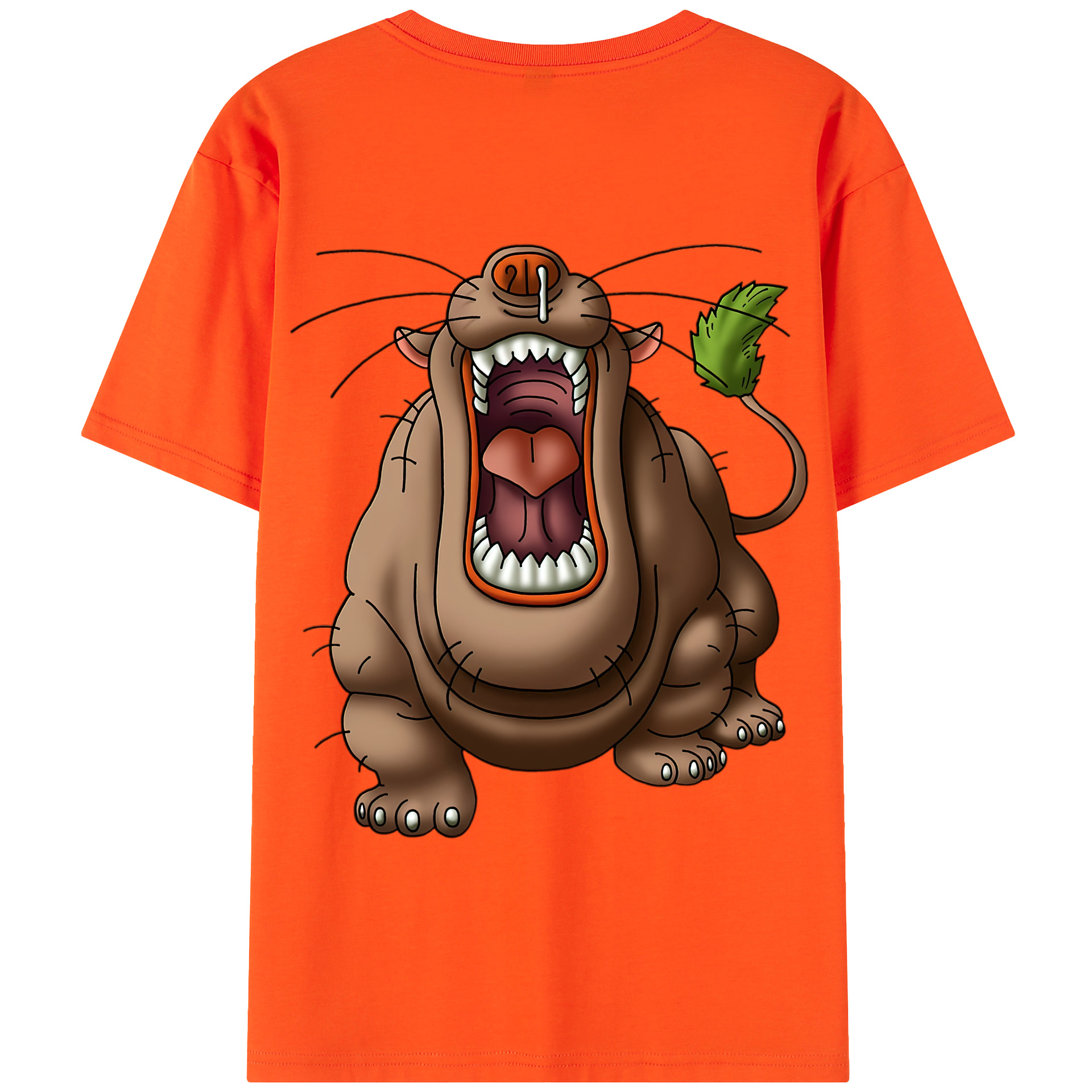 （画像用） ドラゴンクエスト Doragon Kuesuto Dragon Quest 綿100％半袖Tシャツ（背面プリント）