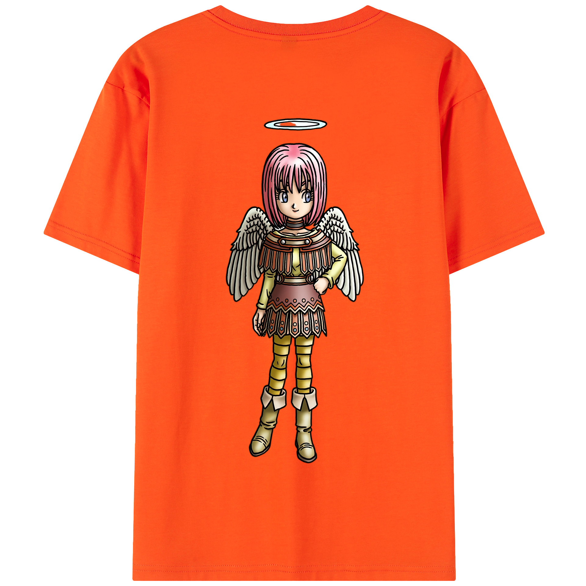 （画像用） ドラゴンクエスト Doragon Kuesuto Dragon Quest 綿100％半袖Tシャツ（背面プリント）