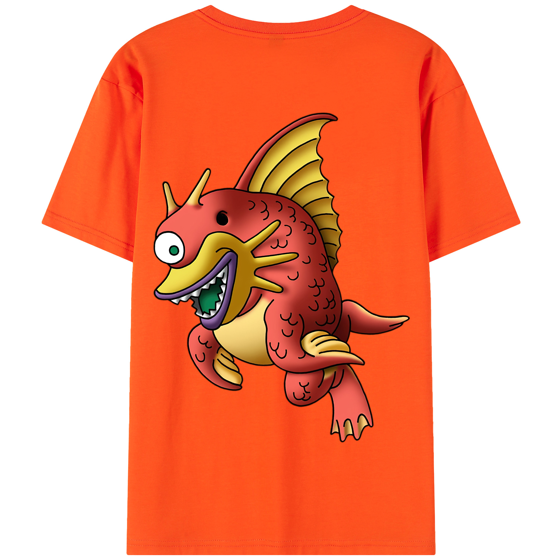 （画像用） ドラゴンクエスト Doragon Kuesuto Dragon Quest 綿100％半袖Tシャツ（背面プリント）