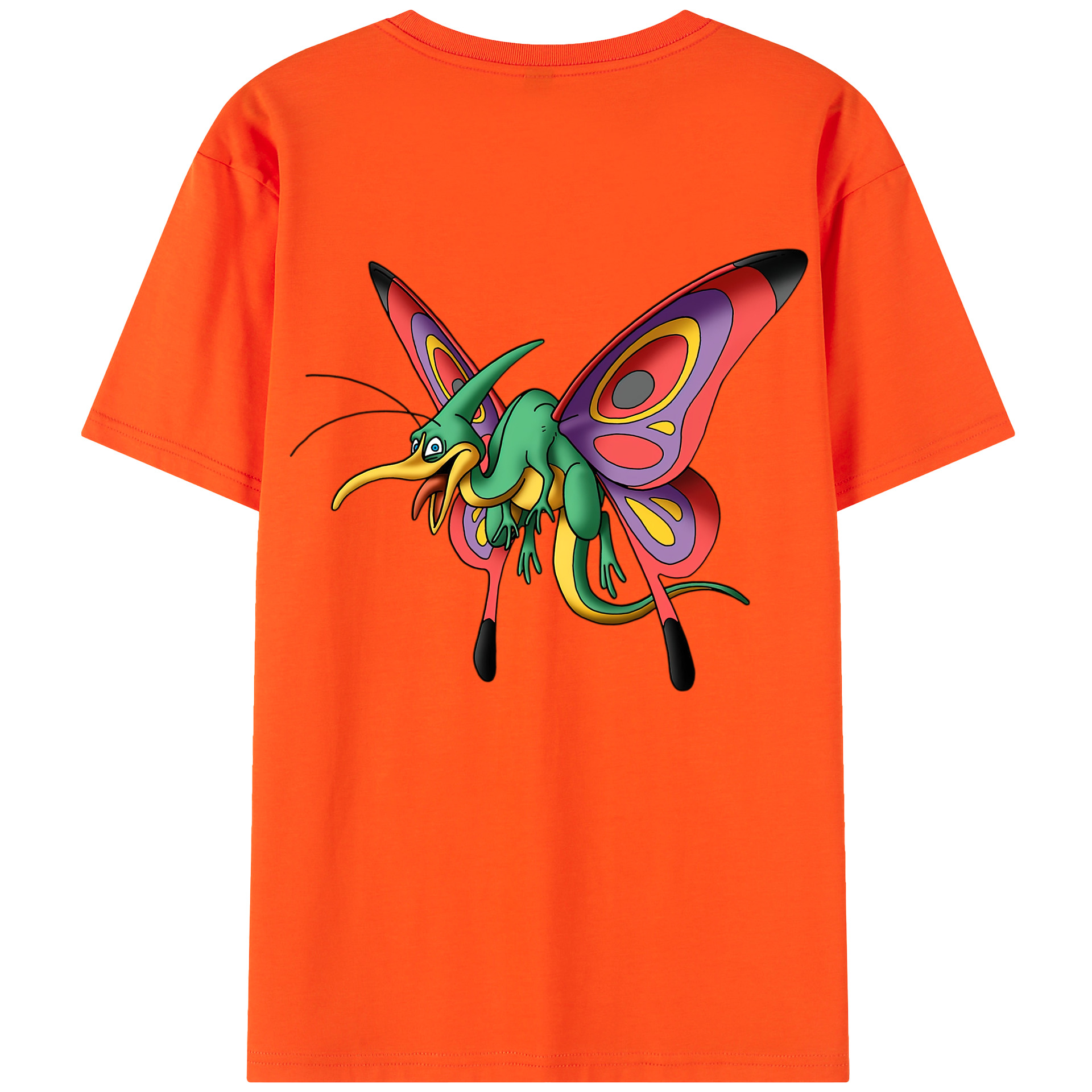 （画像用） ドラゴンクエスト Doragon Kuesuto Dragon Quest 綿100％半袖Tシャツ（背面プリント）