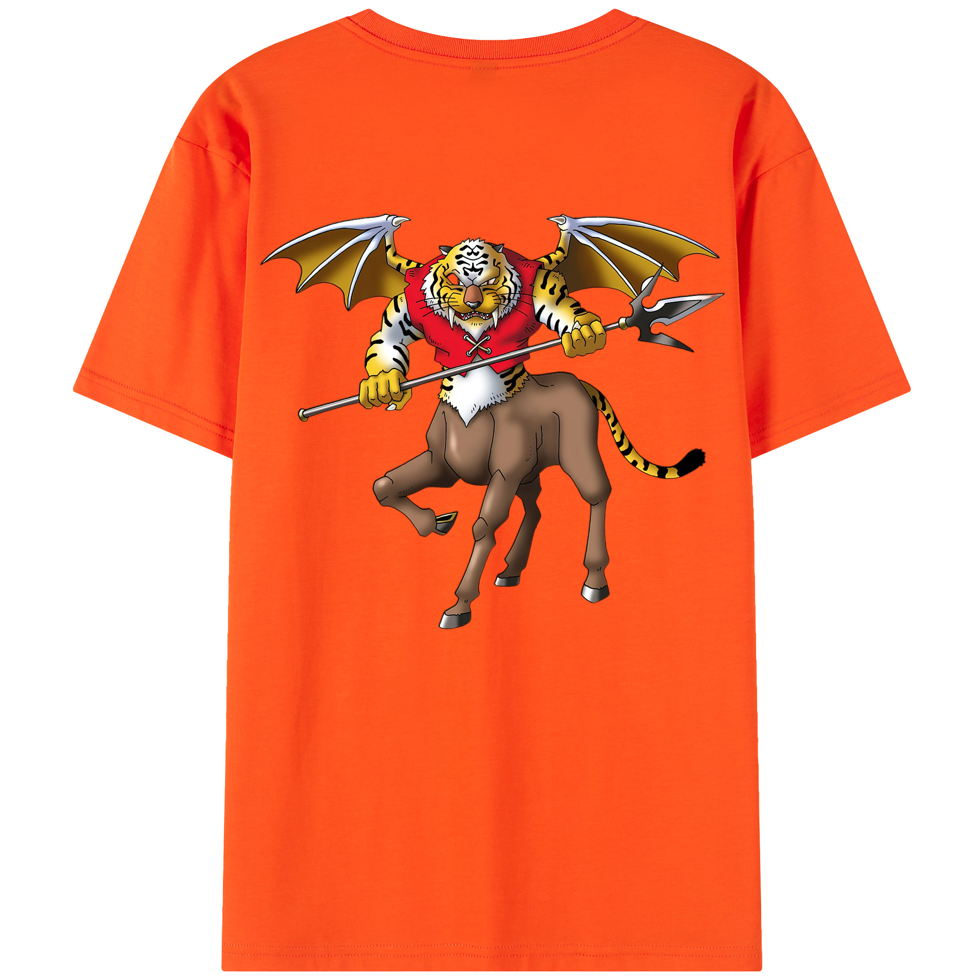 （画像用） ドラゴンクエスト Doragon Kuesuto Dragon Quest 綿100％半袖Tシャツ（背面プリント）