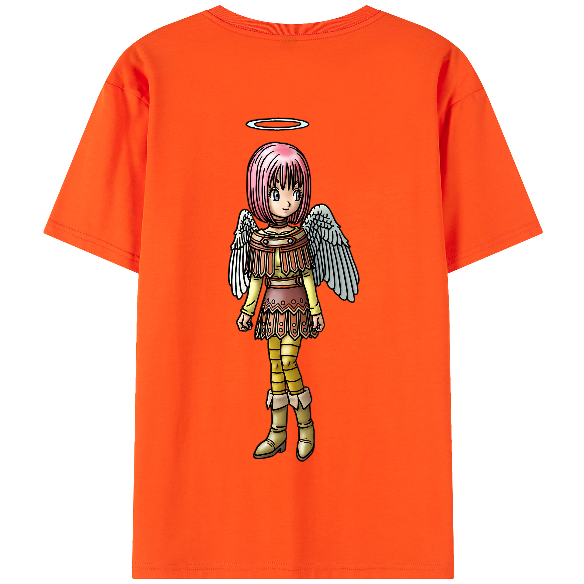 （画像用） ドラゴンクエスト Doragon Kuesuto Dragon Quest 綿100％半袖Tシャツ（背面プリント）