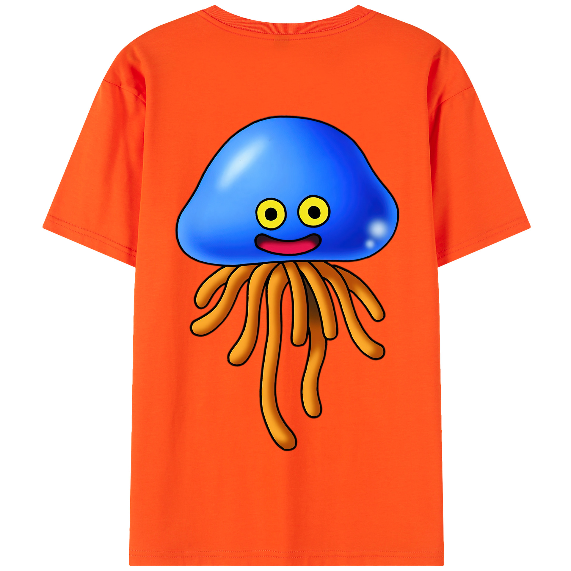 （画像用） ドラゴンクエスト Doragon Kuesuto Dragon Quest 綿100％半袖Tシャツ（背面プリント）