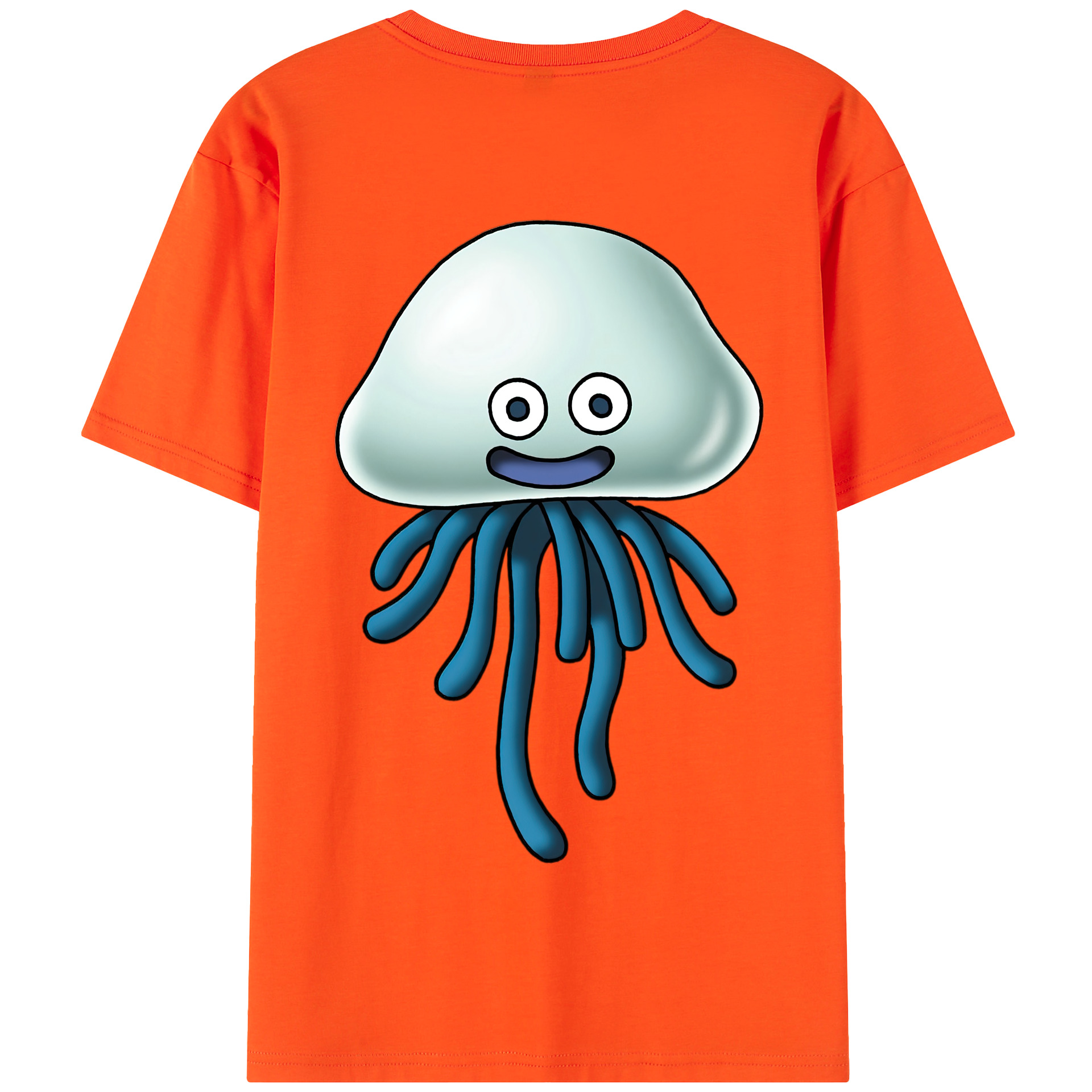 （画像用） ドラゴンクエスト Doragon Kuesuto Dragon Quest 綿100％半袖Tシャツ（背面プリント）