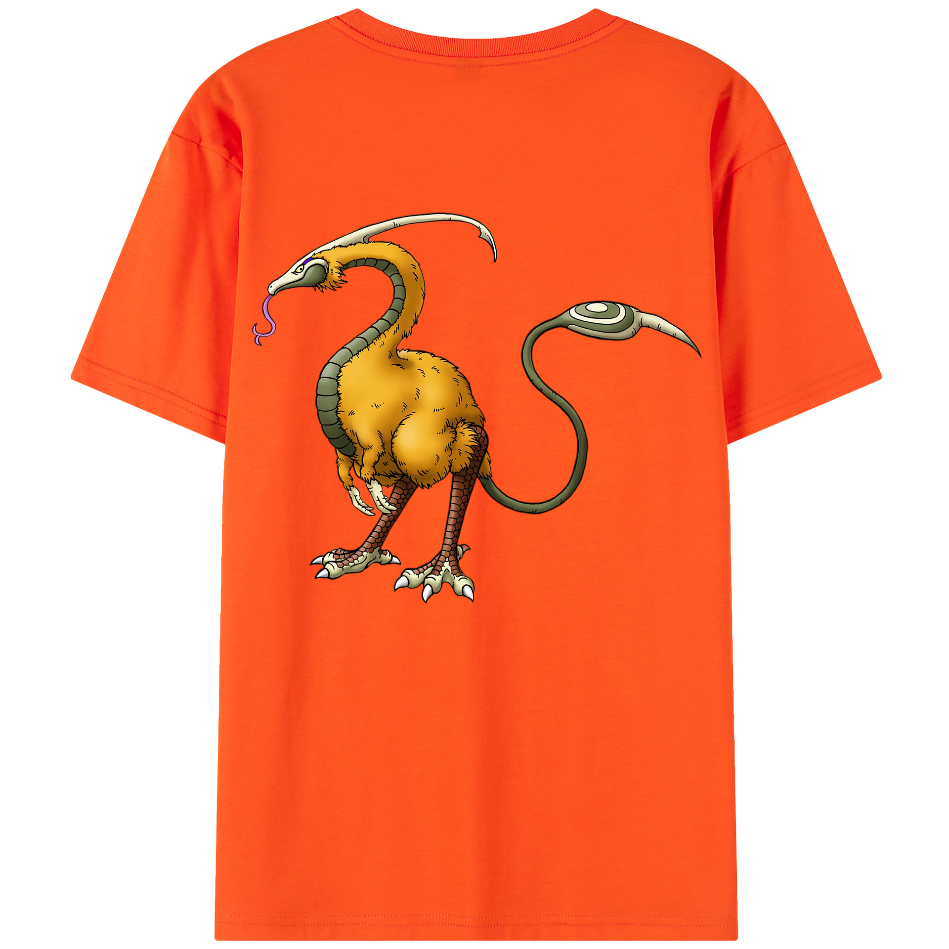 （画像用） ドラゴンクエスト Doragon Kuesuto Dragon Quest 綿100％半袖Tシャツ（背面プリント）