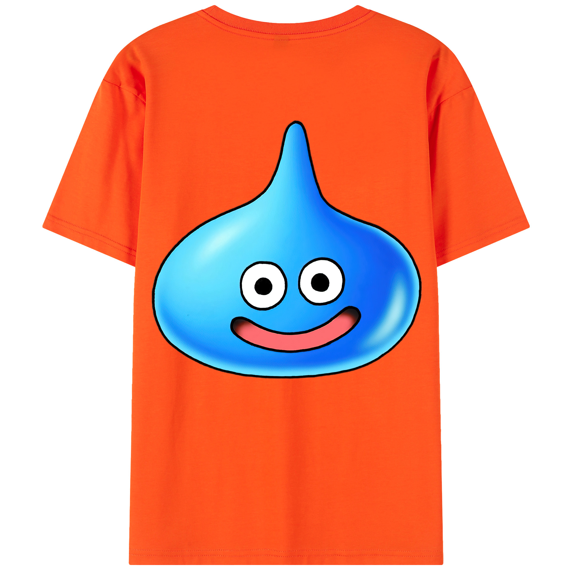 （画像用） ドラゴンクエスト Doragon Kuesuto Dragon Quest 綿100％半袖Tシャツ（背面プリント）