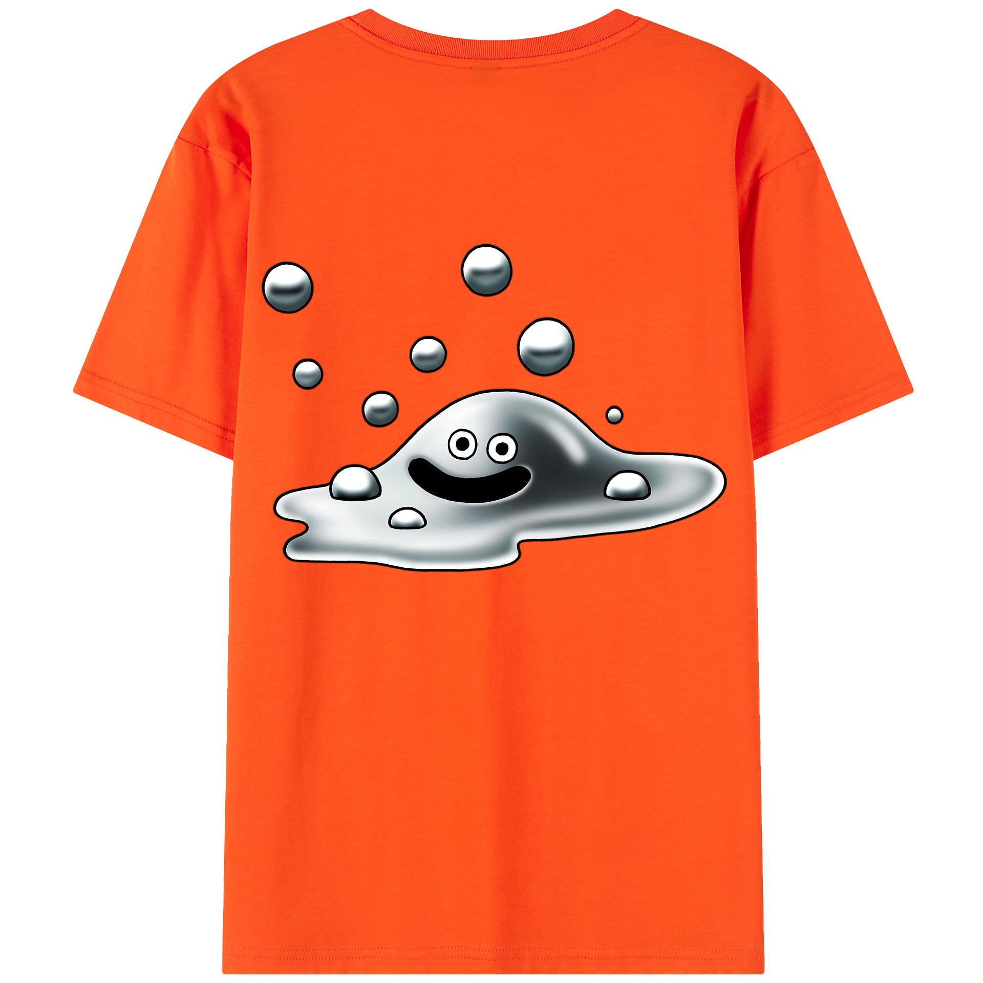（画像用） ドラゴンクエスト Doragon Kuesuto Dragon Quest 綿100％半袖Tシャツ（背面プリント）