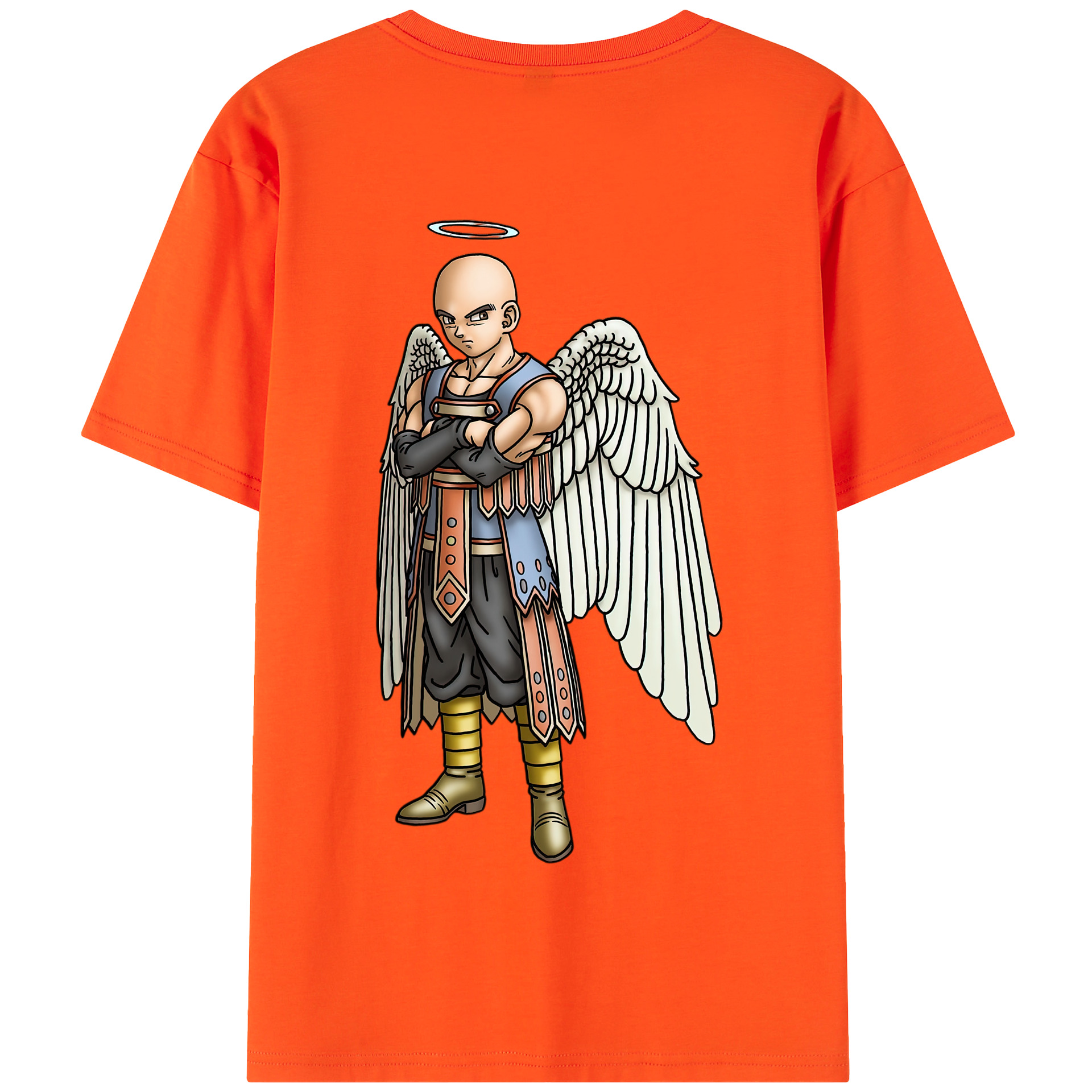 （画像用） ドラゴンクエスト Doragon Kuesuto Dragon Quest 綿100％半袖Tシャツ（背面プリント）