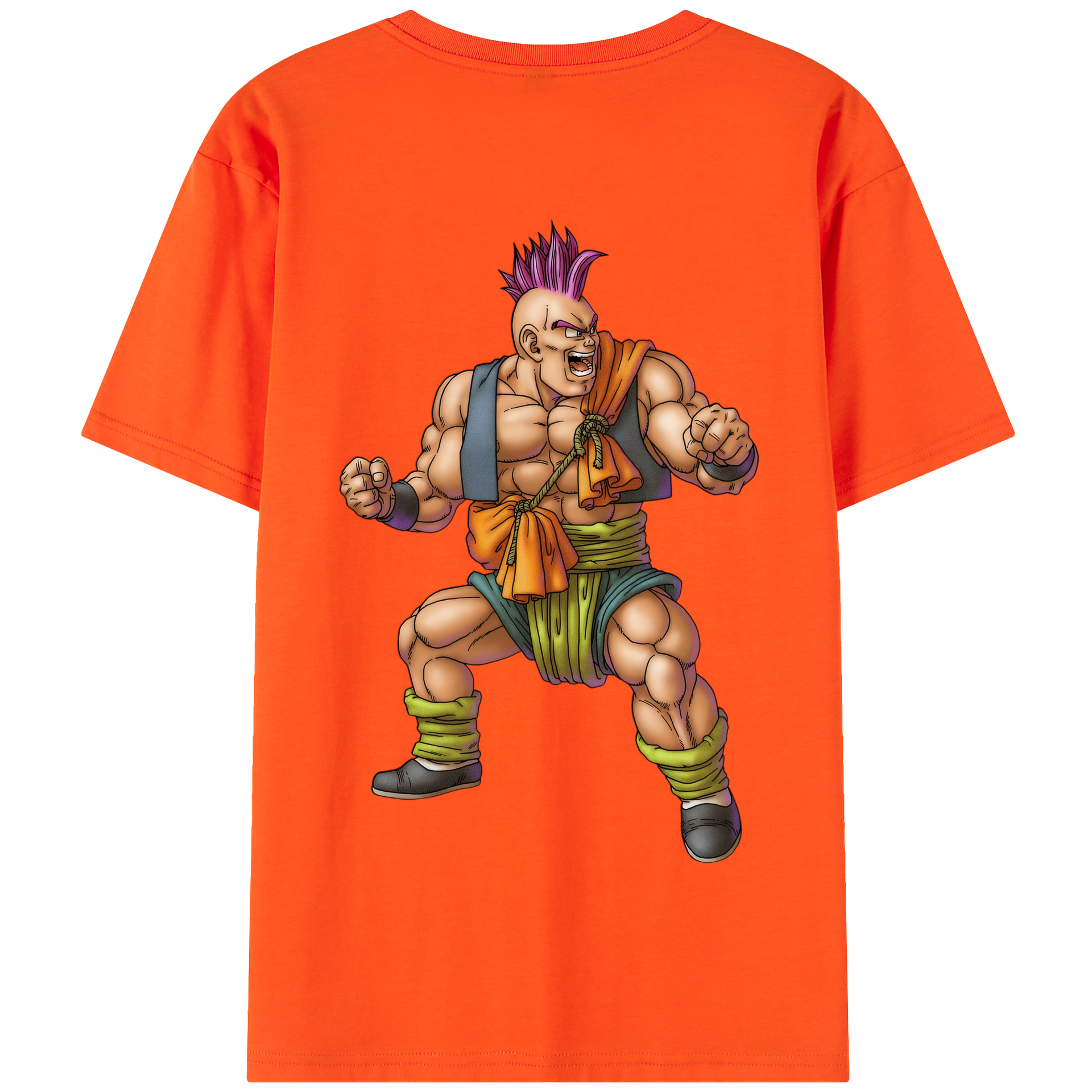 （画像用） ドラゴンクエスト Doragon Kuesuto Dragon Quest 綿100％半袖Tシャツ（背面プリント）