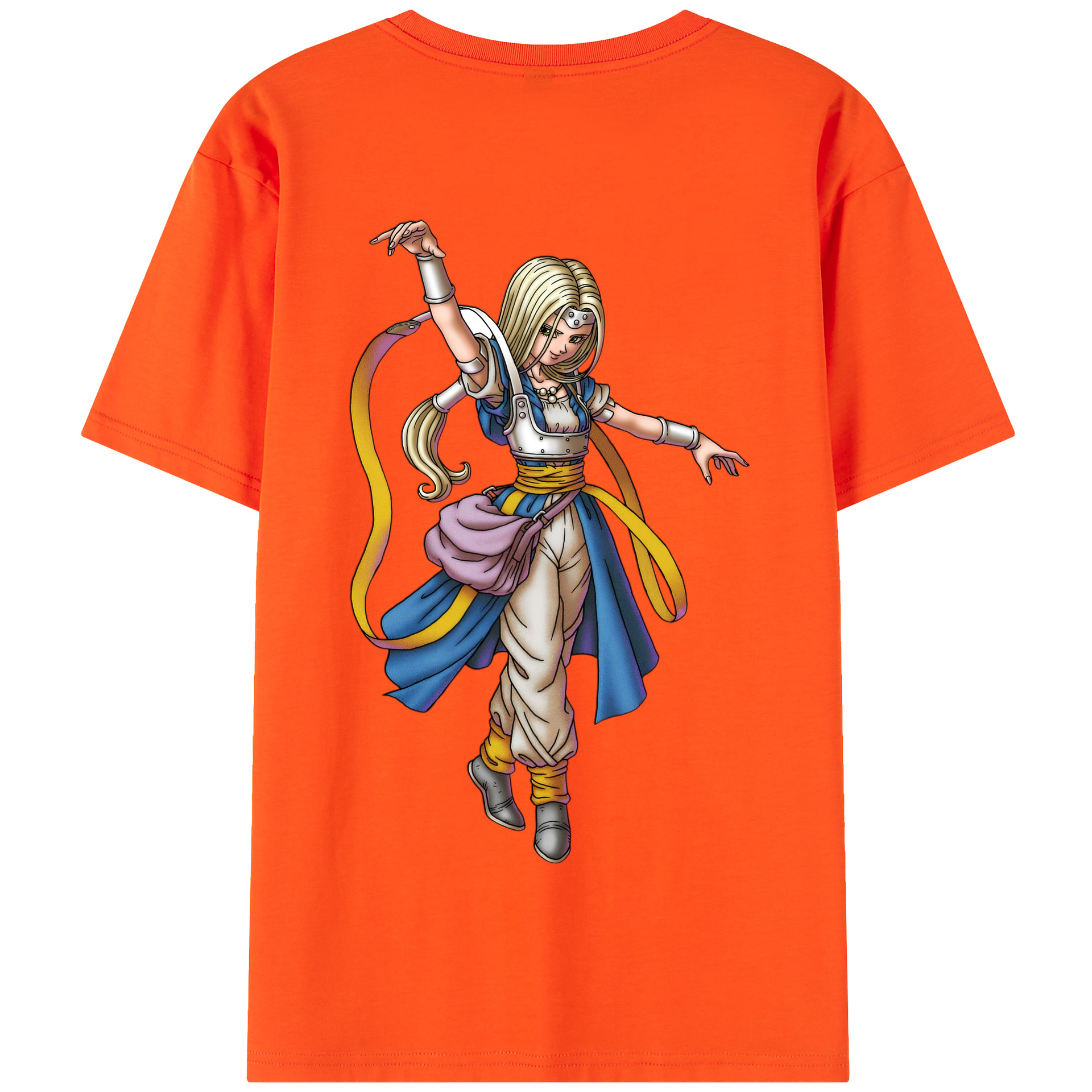 （画像用） ドラゴンクエスト Doragon Kuesuto Dragon Quest 綿100％半袖Tシャツ（背面プリント）