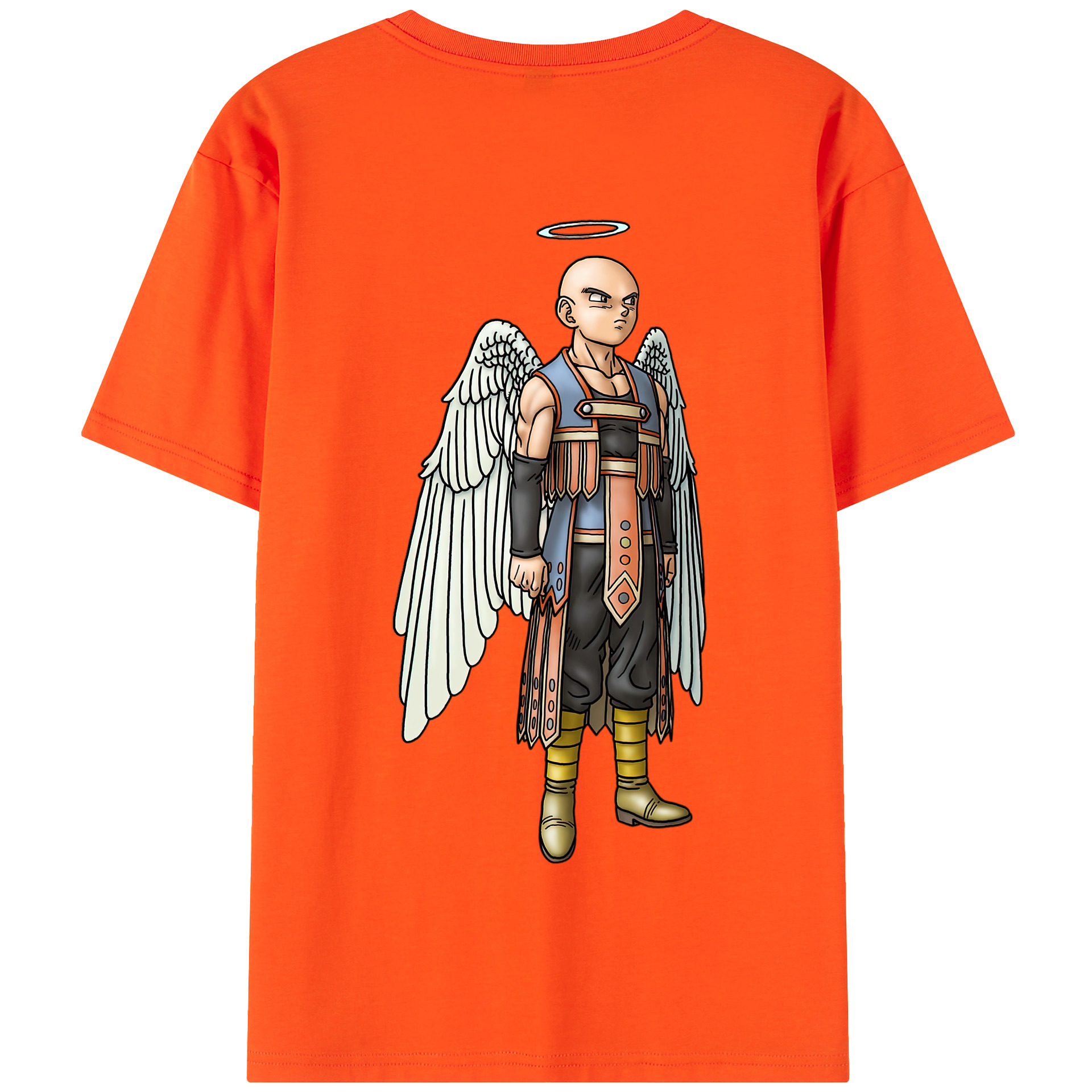 （画像用） ドラゴンクエスト Doragon Kuesuto Dragon Quest 綿100％半袖Tシャツ（背面プリント）