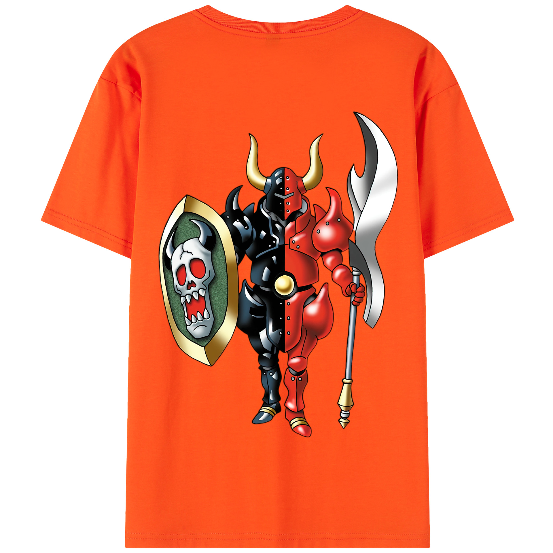 （画像用） ドラゴンクエスト Doragon Kuesuto Dragon Quest 綿100％半袖Tシャツ（背面プリント）
