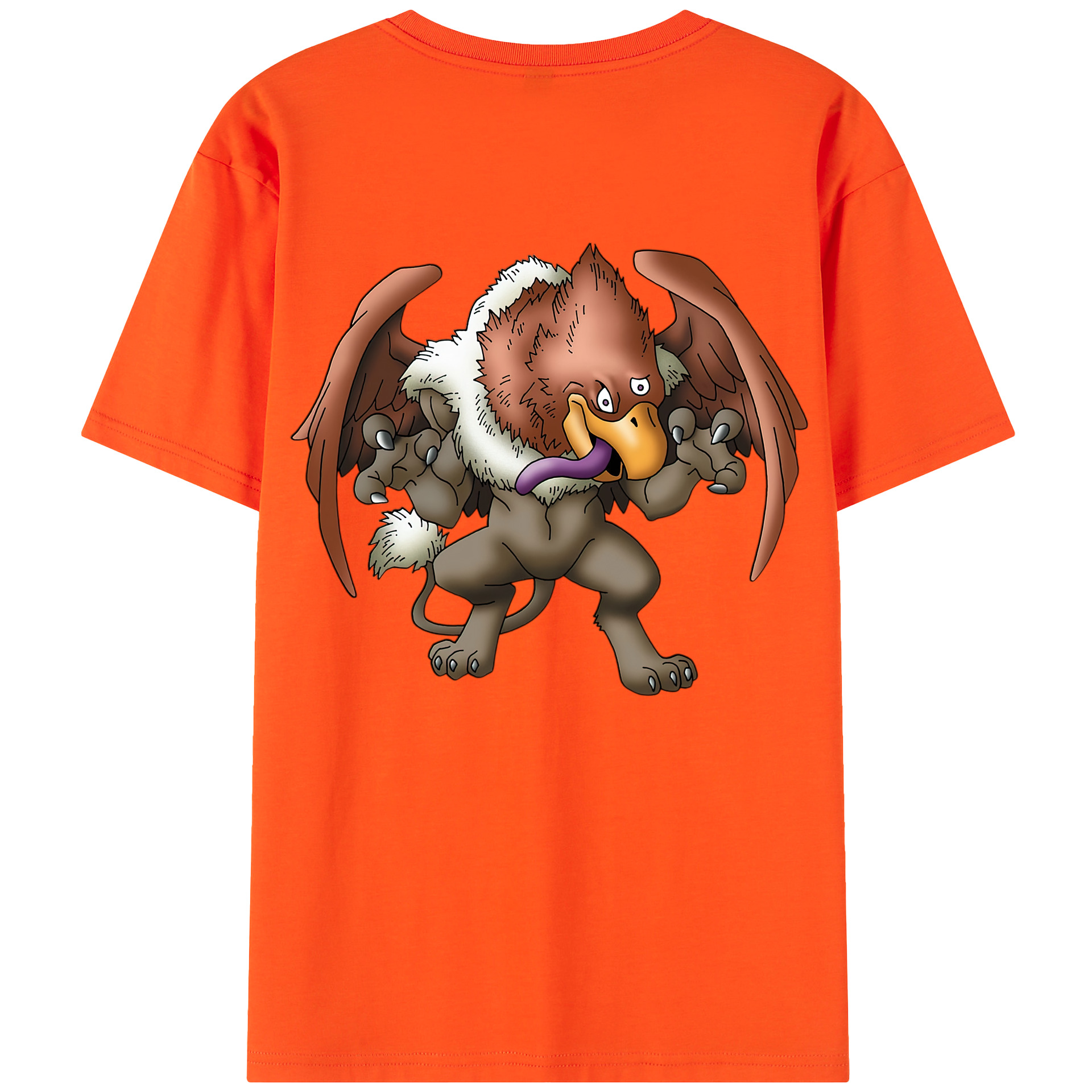（画像用） ドラゴンクエスト Doragon Kuesuto Dragon Quest 綿100％半袖Tシャツ（背面プリント）