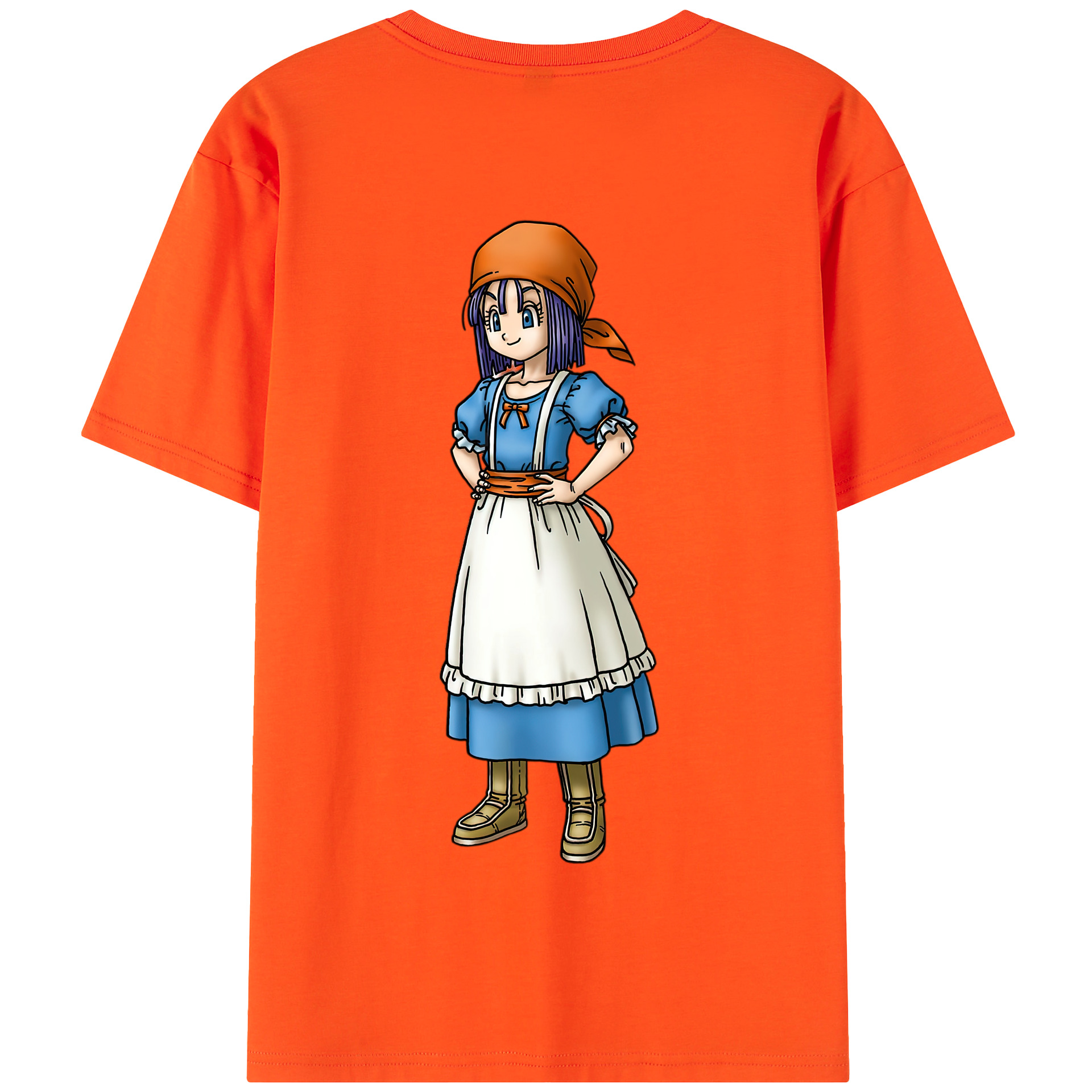 （画像用） ドラゴンクエスト Doragon Kuesuto Dragon Quest 綿100％半袖Tシャツ（背面プリント）