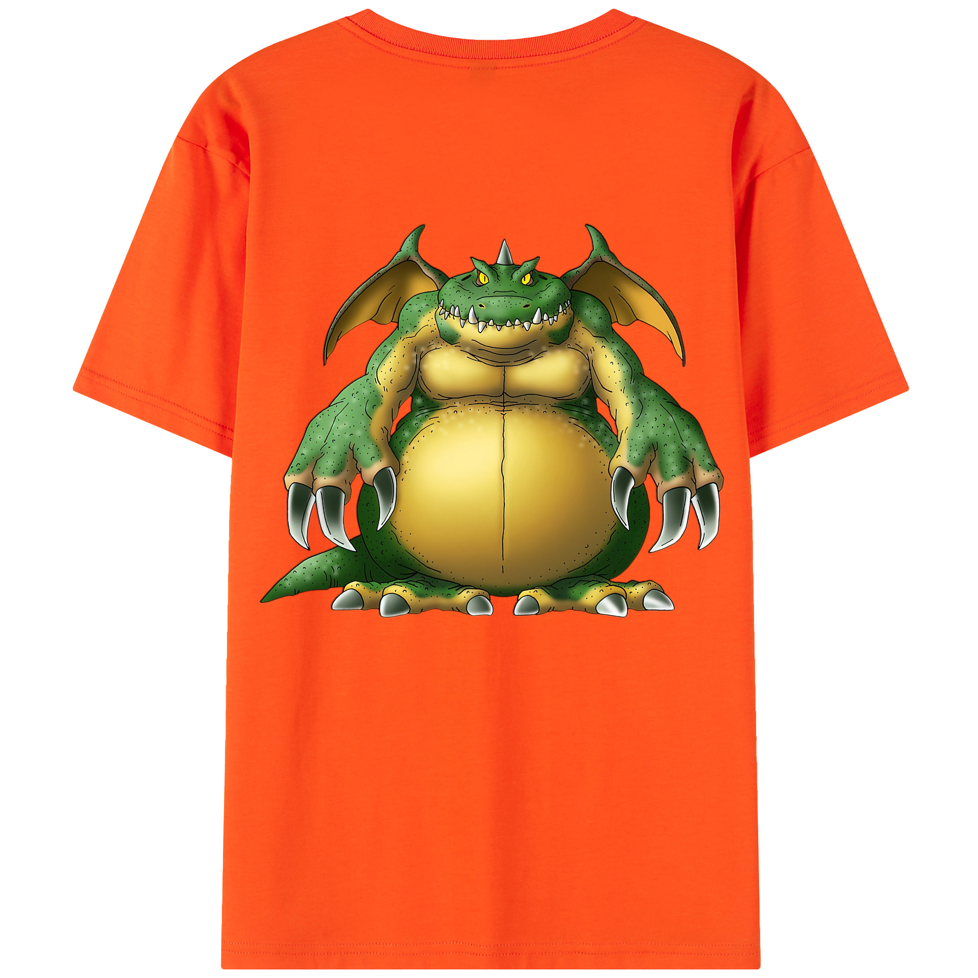 （画像用） ドラゴンクエスト Doragon Kuesuto Dragon Quest 綿100％半袖Tシャツ（背面プリント）