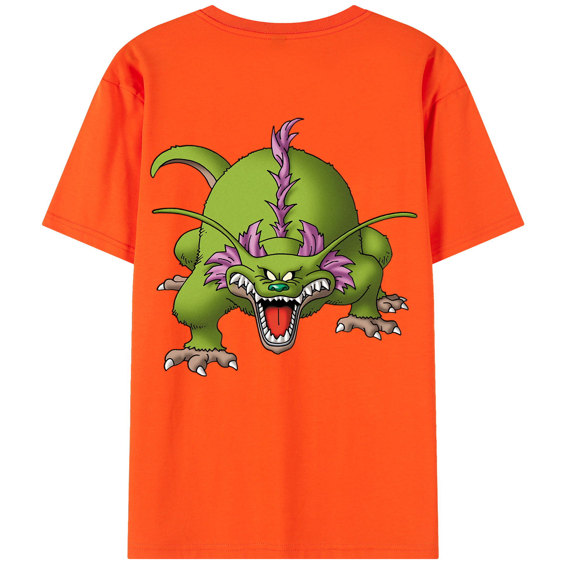 （画像用） ドラゴンクエスト Doragon Kuesuto Dragon Quest 綿100％半袖Tシャツ（背面プリント）