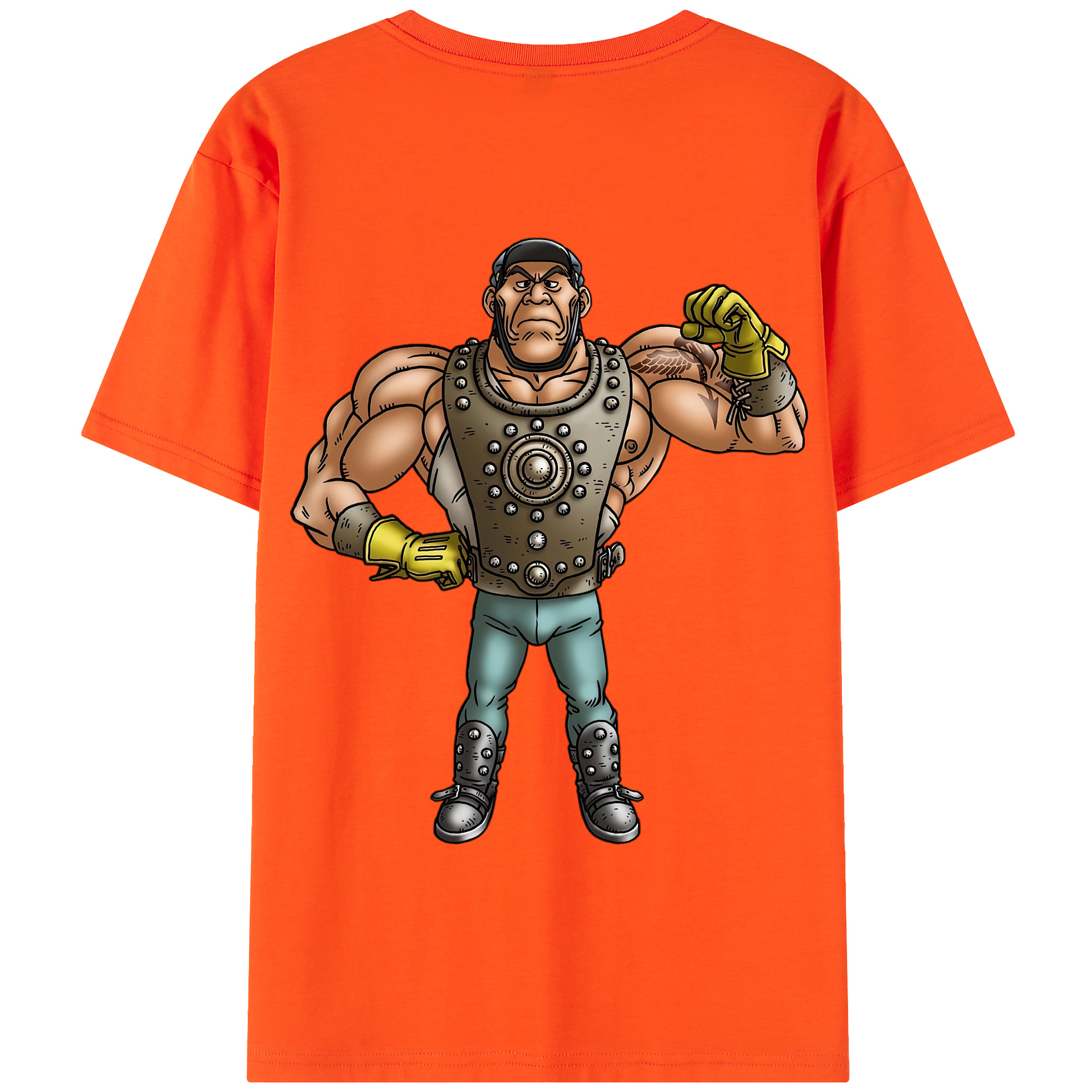 （画像用） ドラゴンクエスト Doragon Kuesuto Dragon Quest 綿100％半袖Tシャツ（背面プリント）