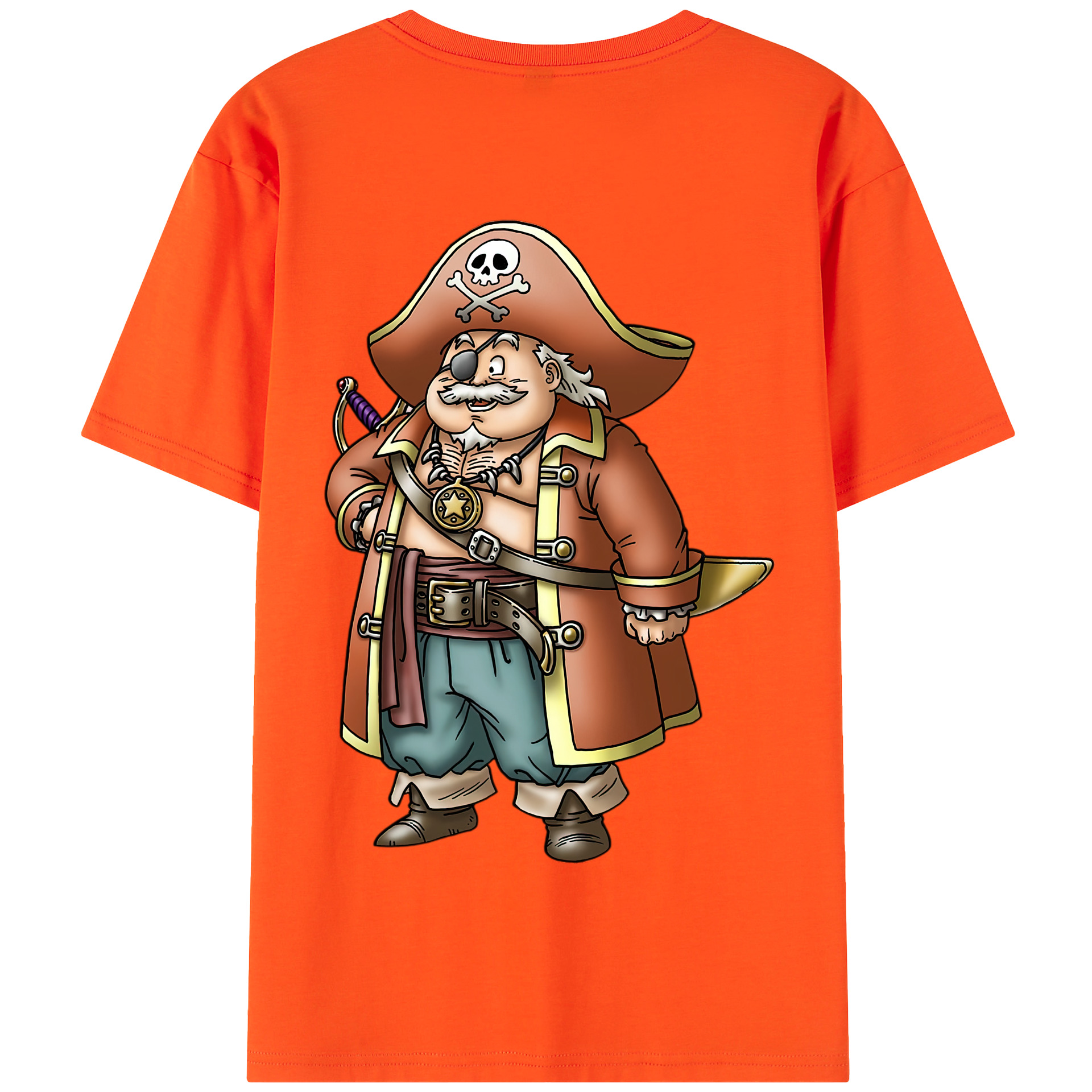 （画像用） ドラゴンクエスト Doragon Kuesuto Dragon Quest 綿100％半袖Tシャツ（背面プリント）