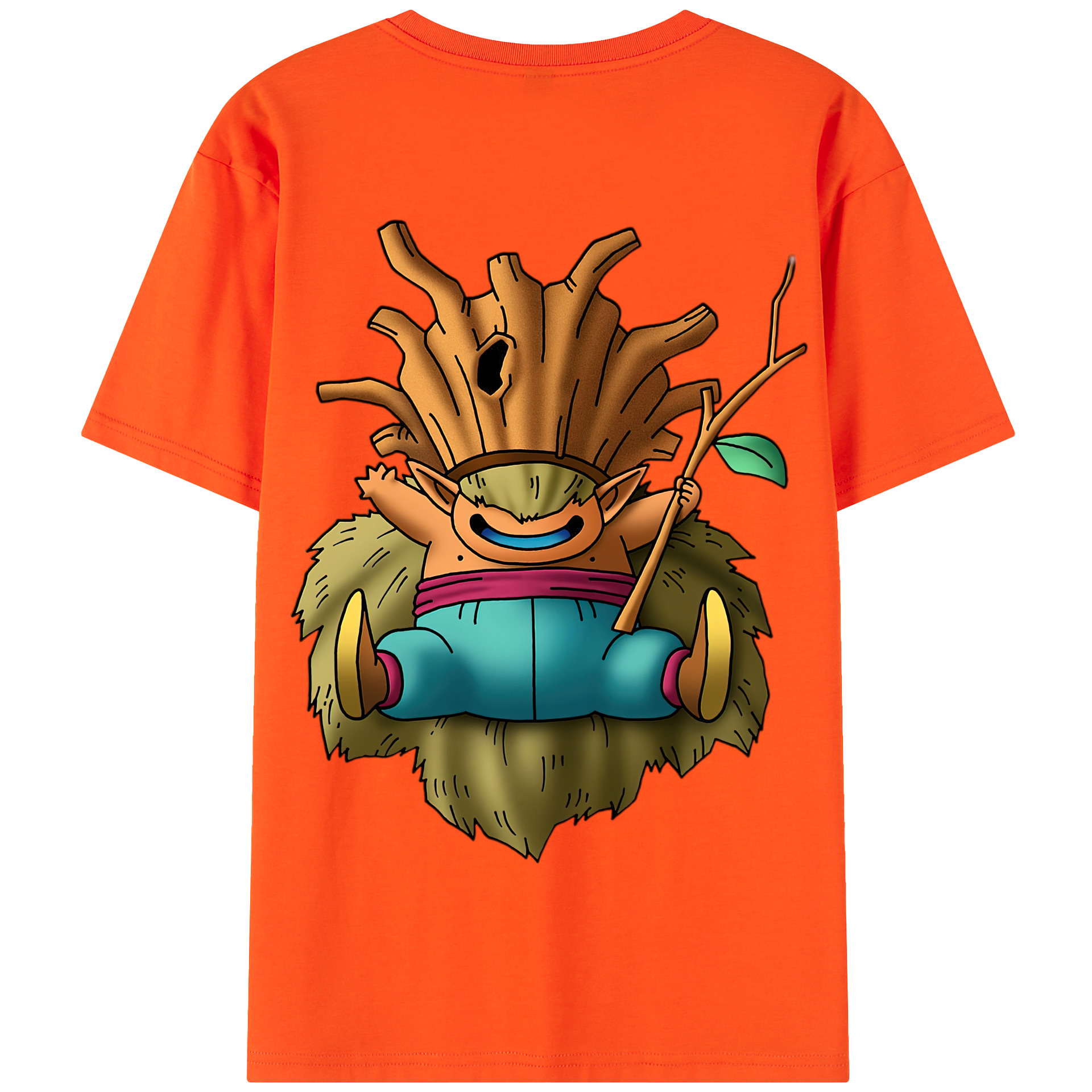 （画像用） ドラゴンクエスト Doragon Kuesuto Dragon Quest 綿100％半袖Tシャツ（背面プリント）