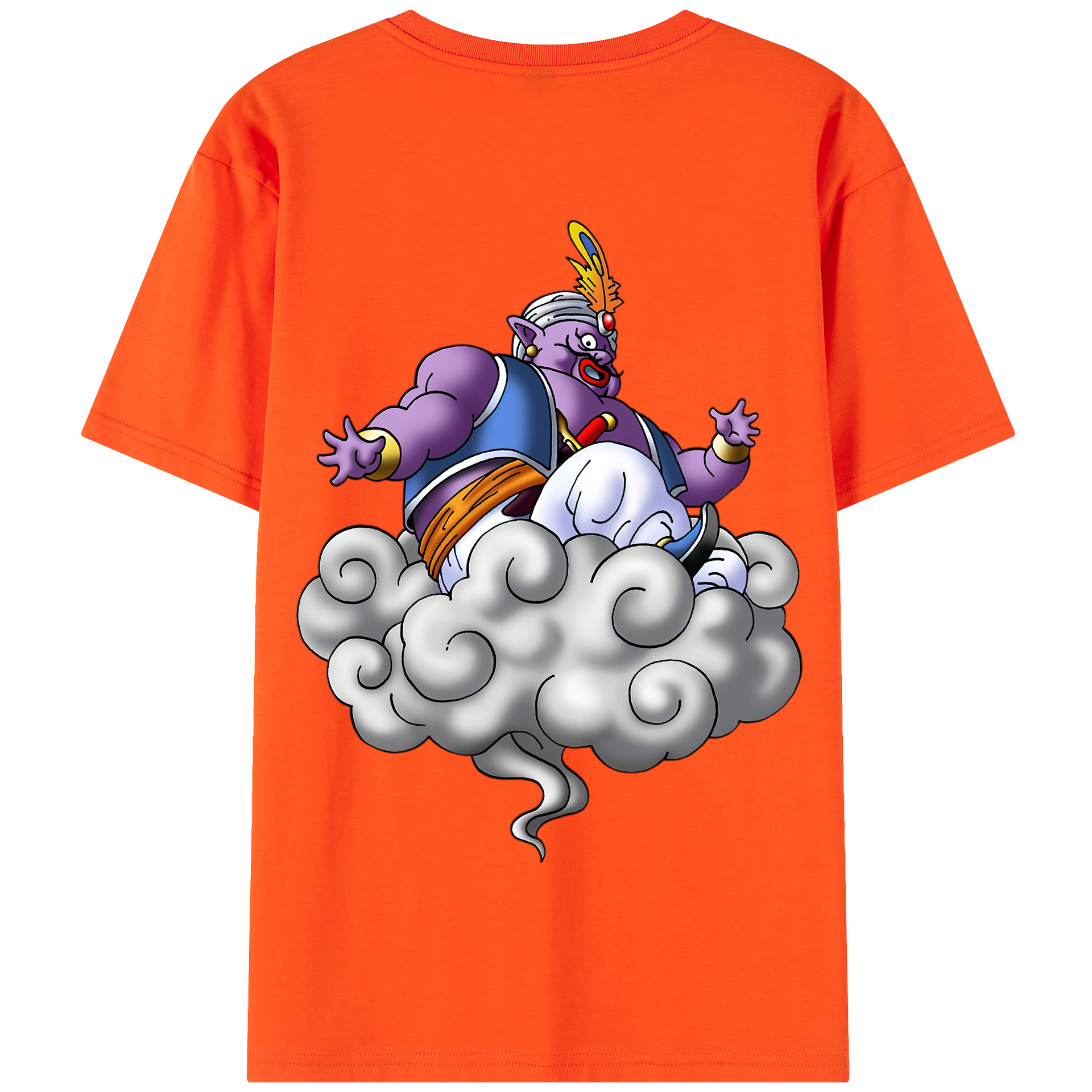 （画像用） ドラゴンクエスト Doragon Kuesuto Dragon Quest 綿100％半袖Tシャツ（背面プリント）