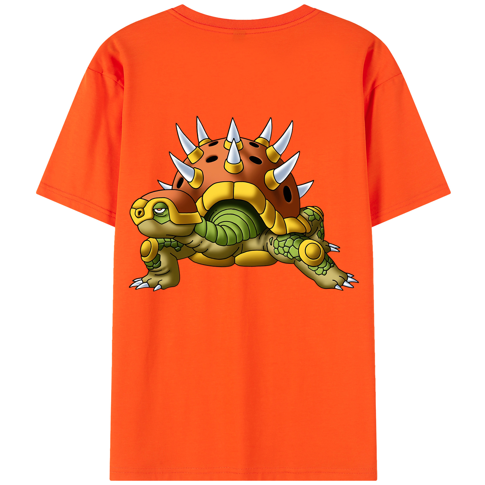 （画像用） ドラゴンクエスト Doragon Kuesuto Dragon Quest 綿100％半袖Tシャツ（背面プリント）