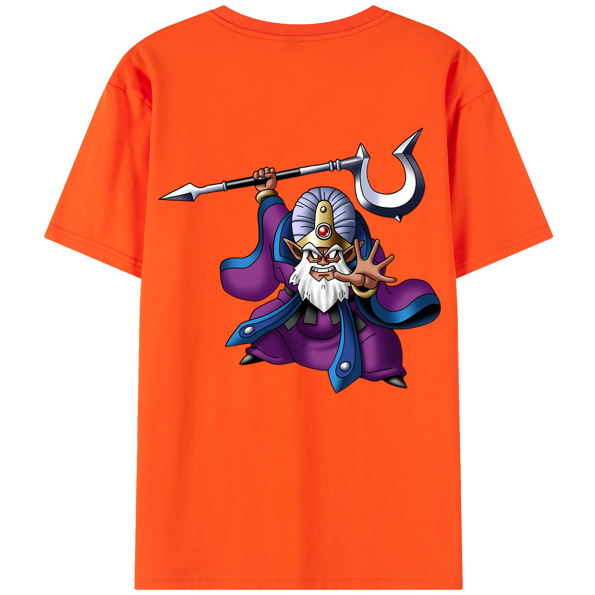 （画像用） ドラゴンクエスト Doragon Kuesuto Dragon Quest 綿100％半袖Tシャツ（背面プリント）