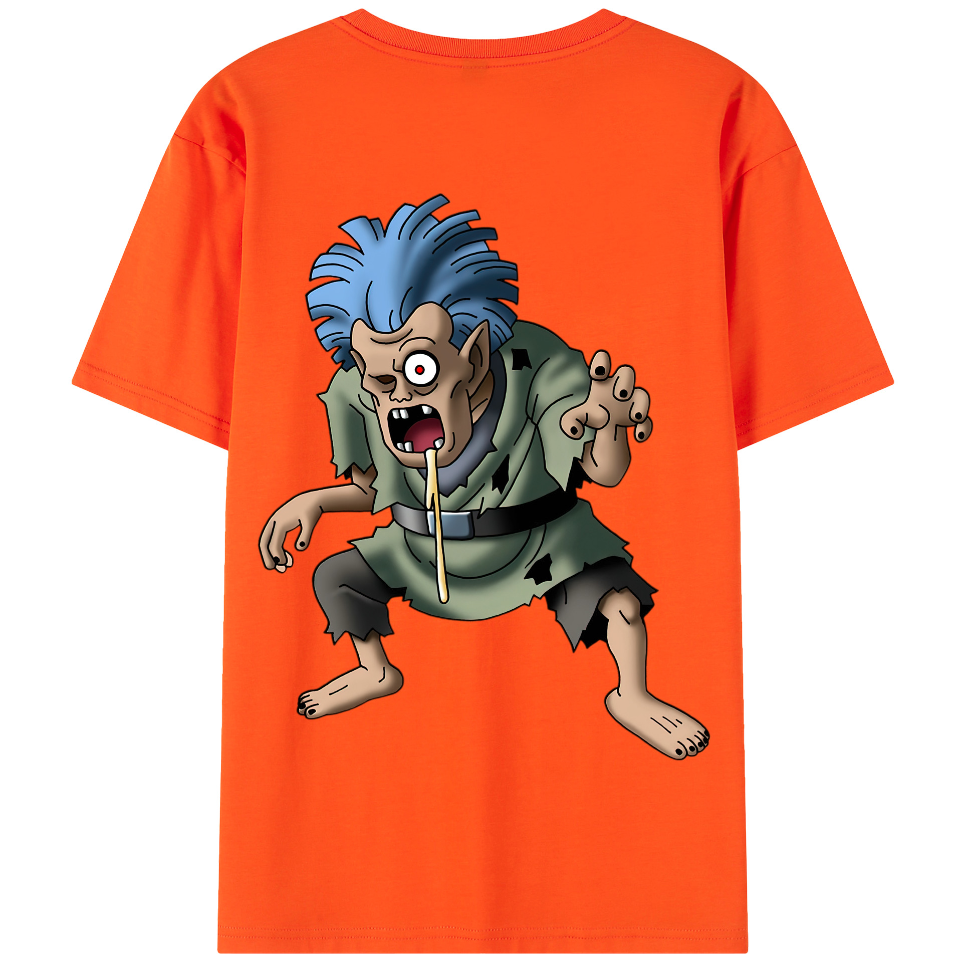 （画像用） ドラゴンクエスト Doragon Kuesuto Dragon Quest 綿100％半袖Tシャツ（背面プリント）