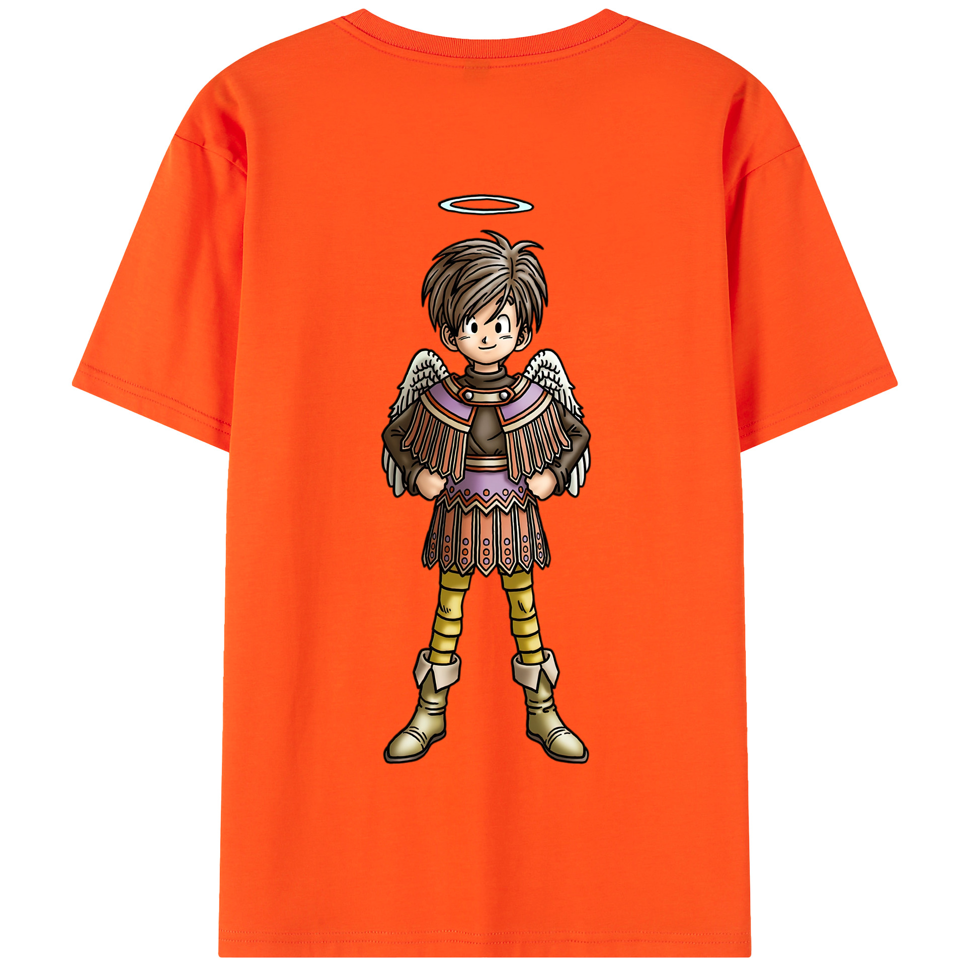 （画像用） ドラゴンクエスト Doragon Kuesuto Dragon Quest 綿100％半袖Tシャツ（背面プリント）