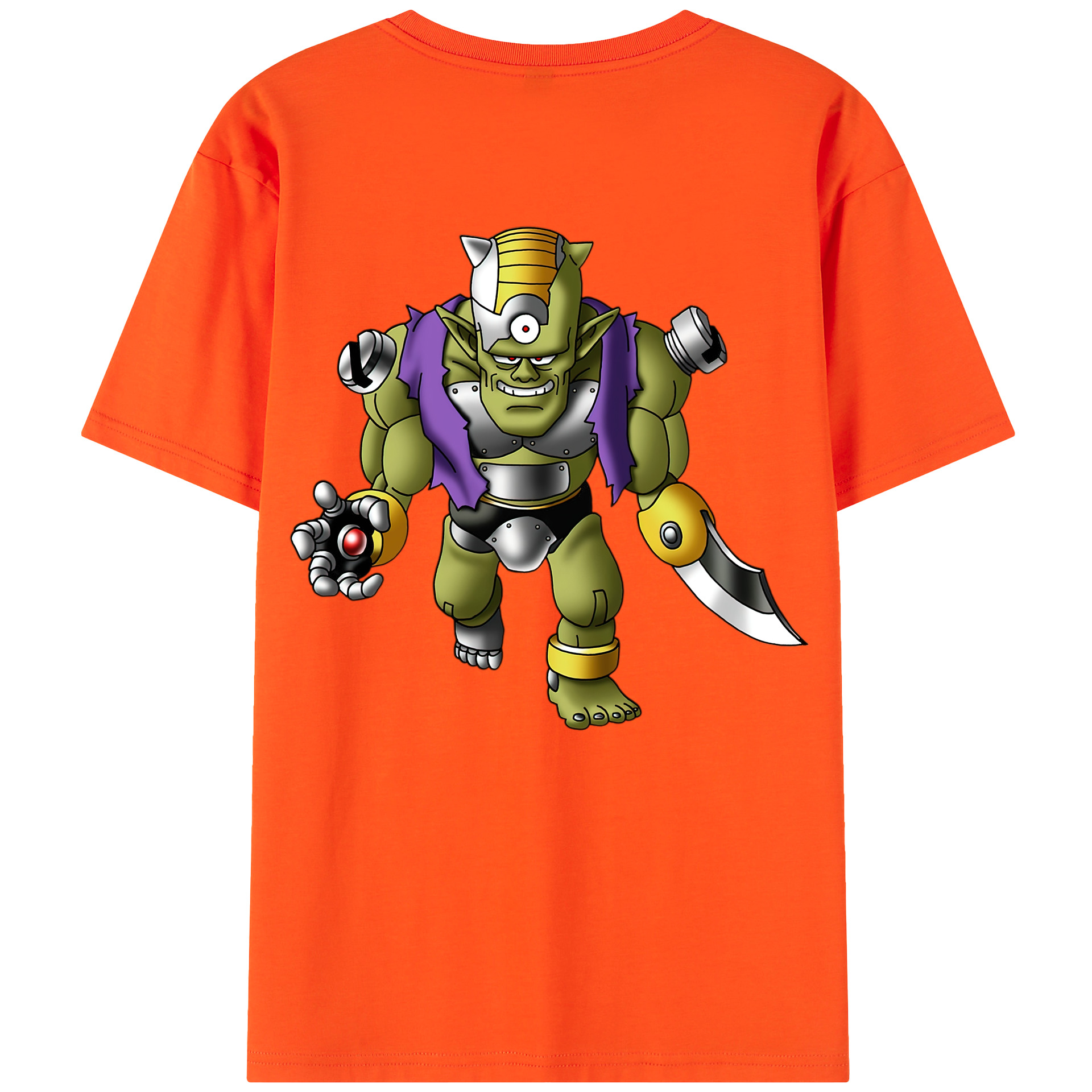 （画像用） ドラゴンクエスト Doragon Kuesuto Dragon Quest 綿100％半袖Tシャツ（背面プリント）