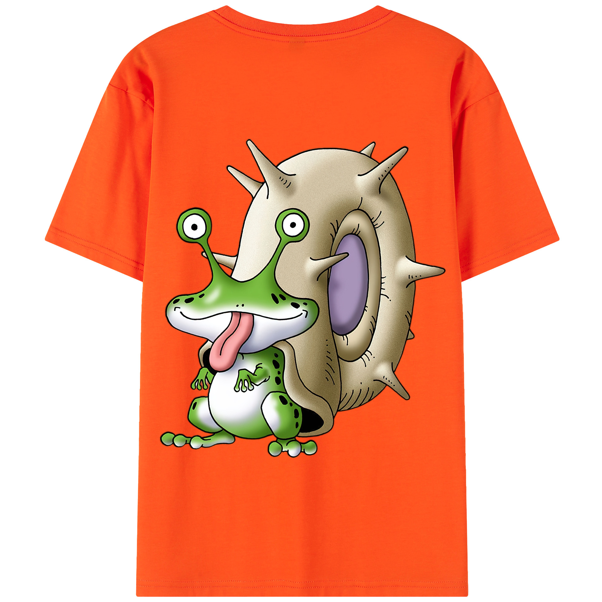 （画像用） ドラゴンクエスト Doragon Kuesuto Dragon Quest 綿100％半袖Tシャツ（背面プリント）