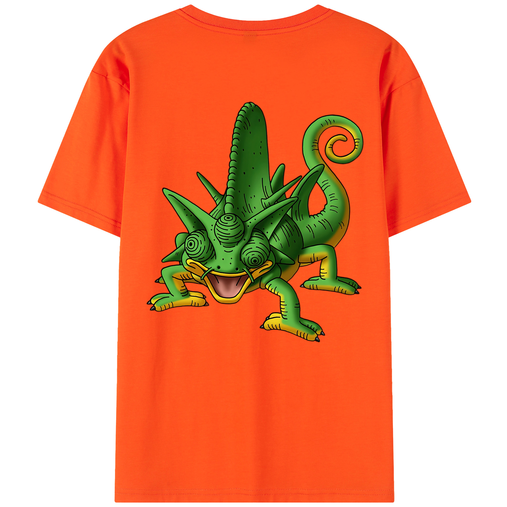 （画像用） ドラゴンクエスト Doragon Kuesuto Dragon Quest 綿100％半袖Tシャツ（背面プリント）