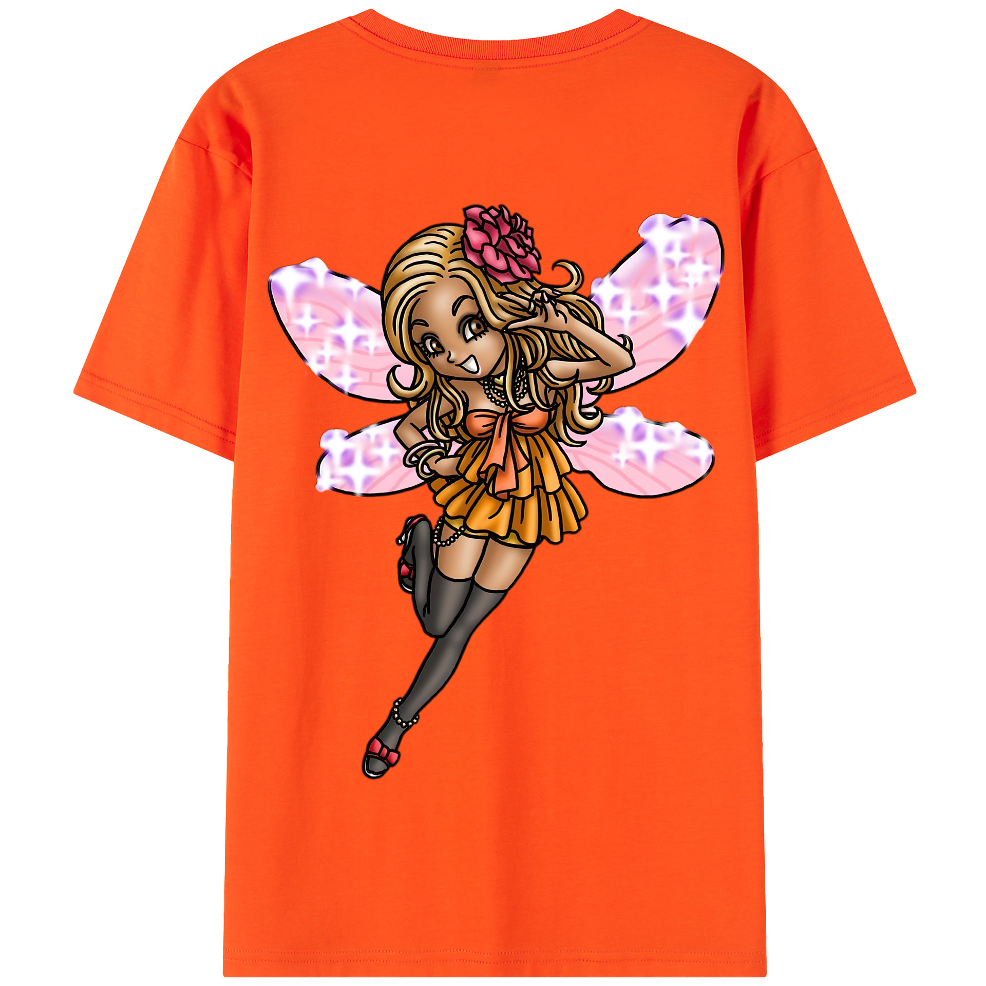 （画像用） ドラゴンクエスト Doragon Kuesuto Dragon Quest 綿100％半袖Tシャツ（背面プリント）
