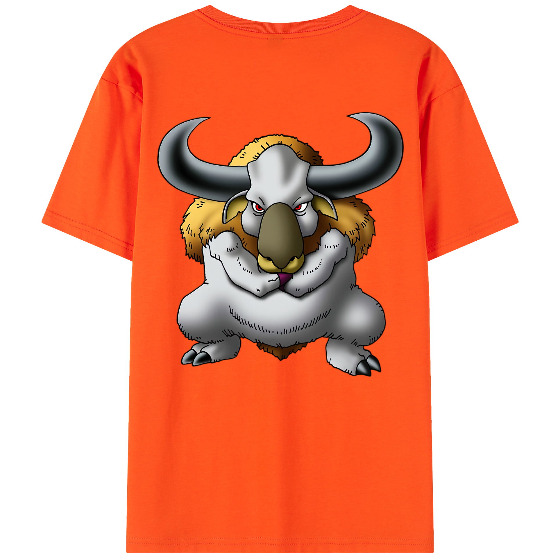 （画像用） ドラゴンクエスト Doragon Kuesuto Dragon Quest 綿100％半袖Tシャツ（背面プリント）