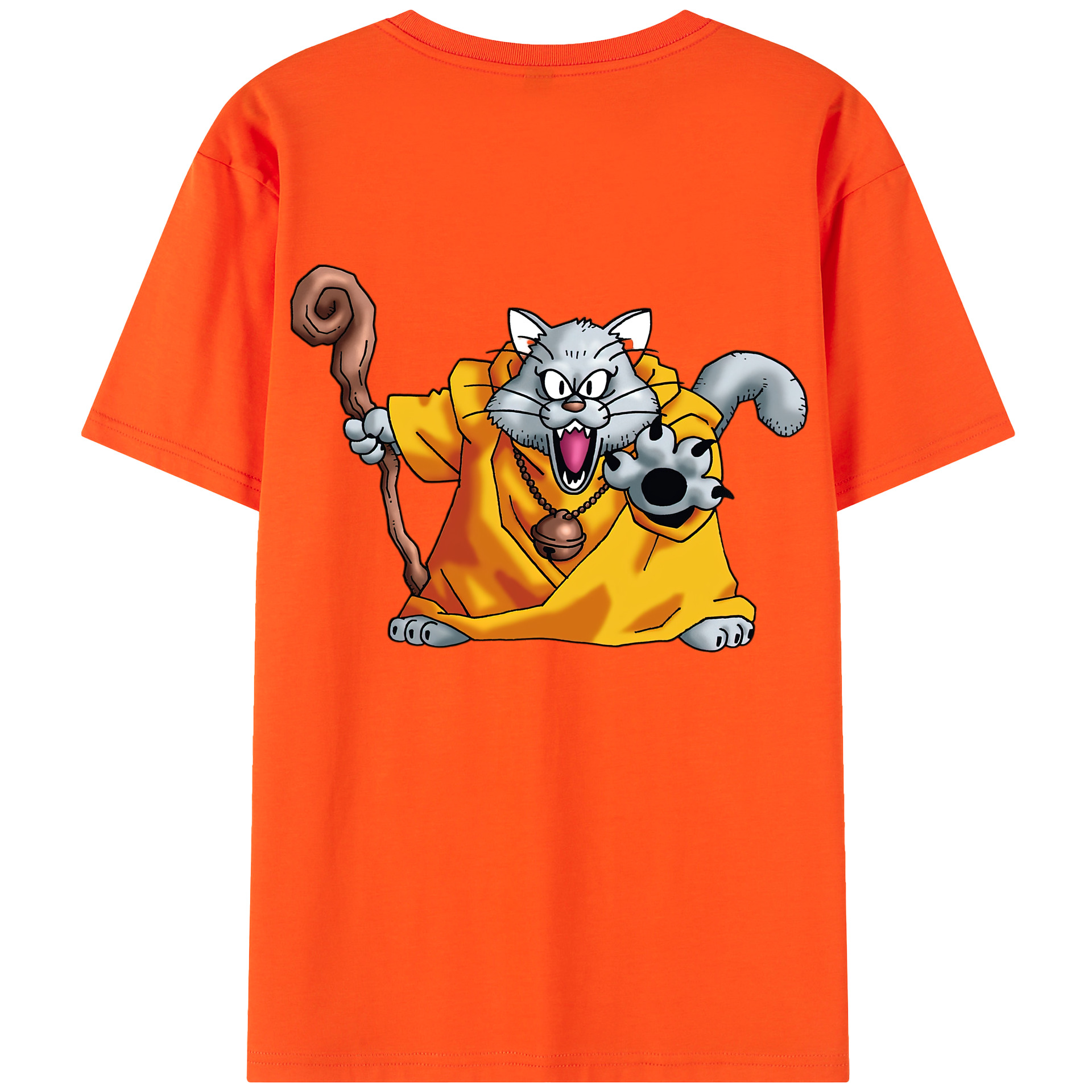 （画像用） ドラゴンクエスト Doragon Kuesuto Dragon Quest 綿100％半袖Tシャツ（背面プリント）