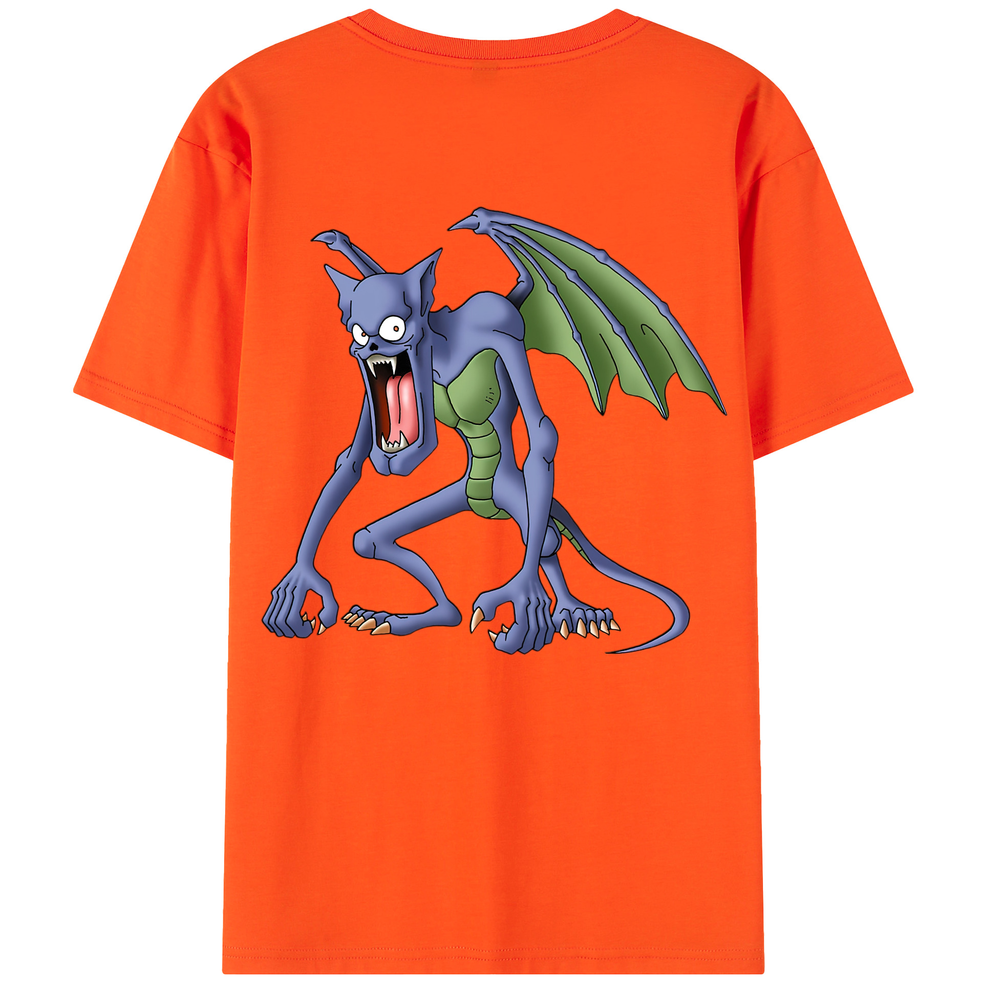 （画像用） ドラゴンクエスト Doragon Kuesuto Dragon Quest 綿100％半袖Tシャツ（背面プリント）