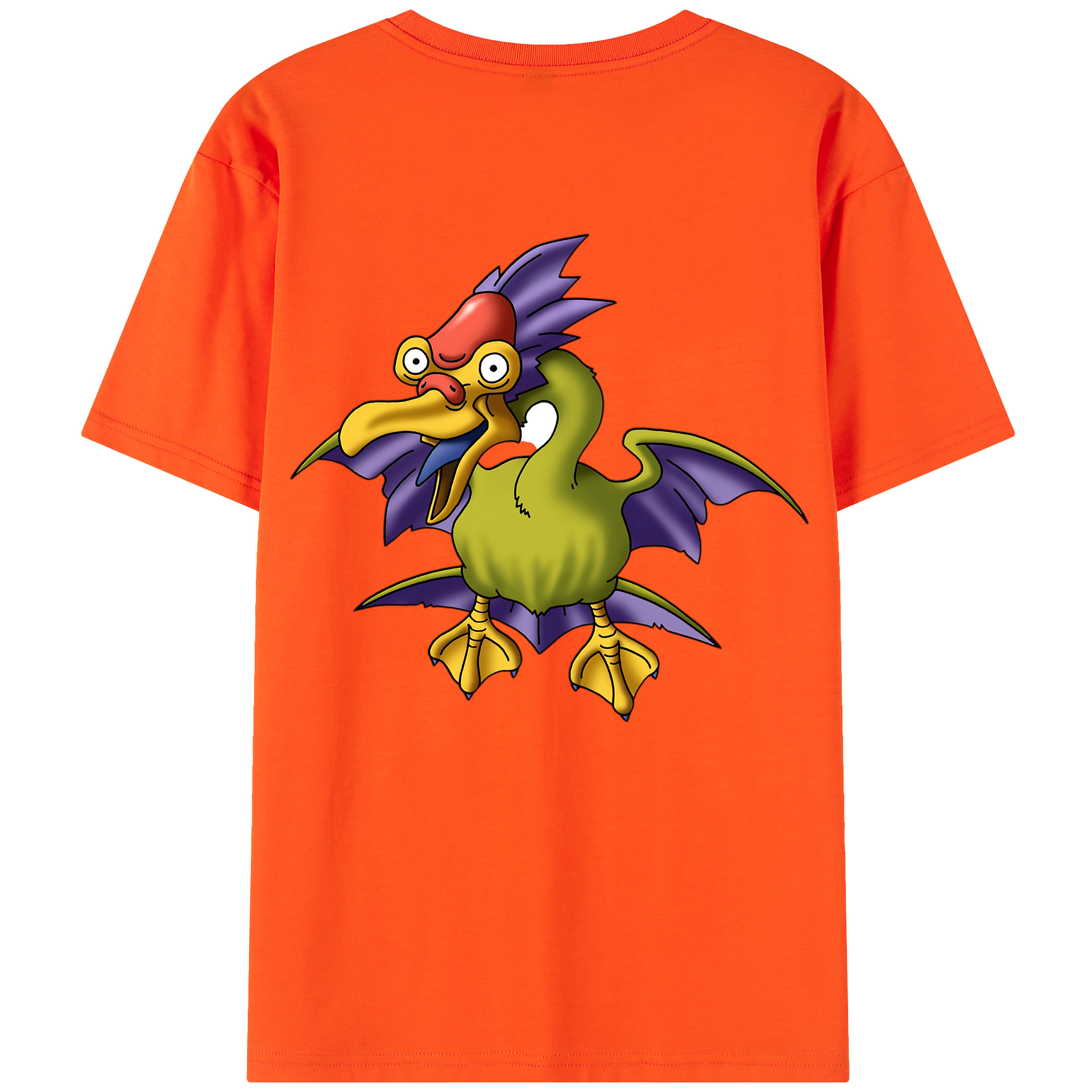 （画像用） ドラゴンクエスト Doragon Kuesuto Dragon Quest 綿100％半袖Tシャツ（背面プリント）