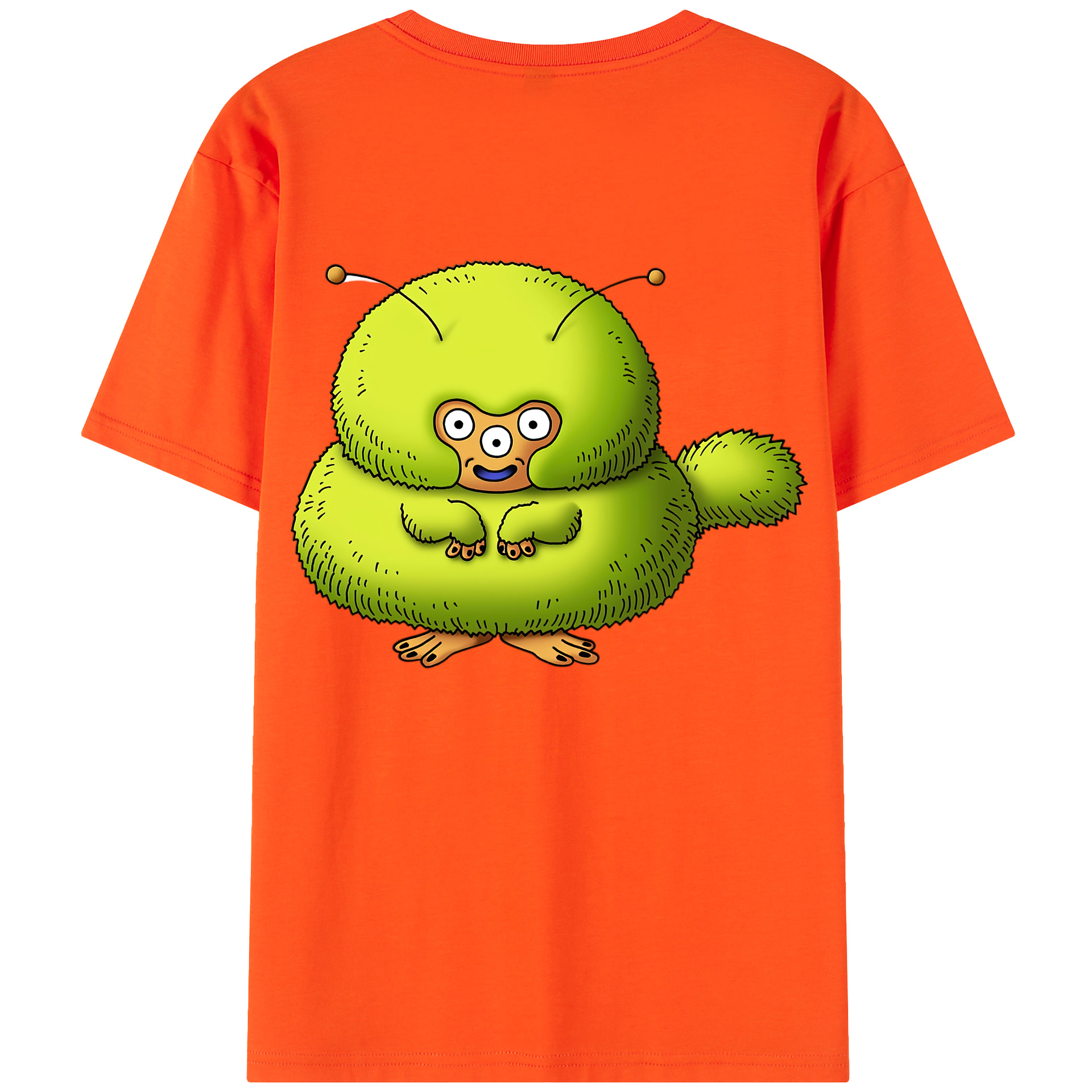 （画像用） ドラゴンクエスト Doragon Kuesuto Dragon Quest 綿100％半袖Tシャツ（背面プリント）