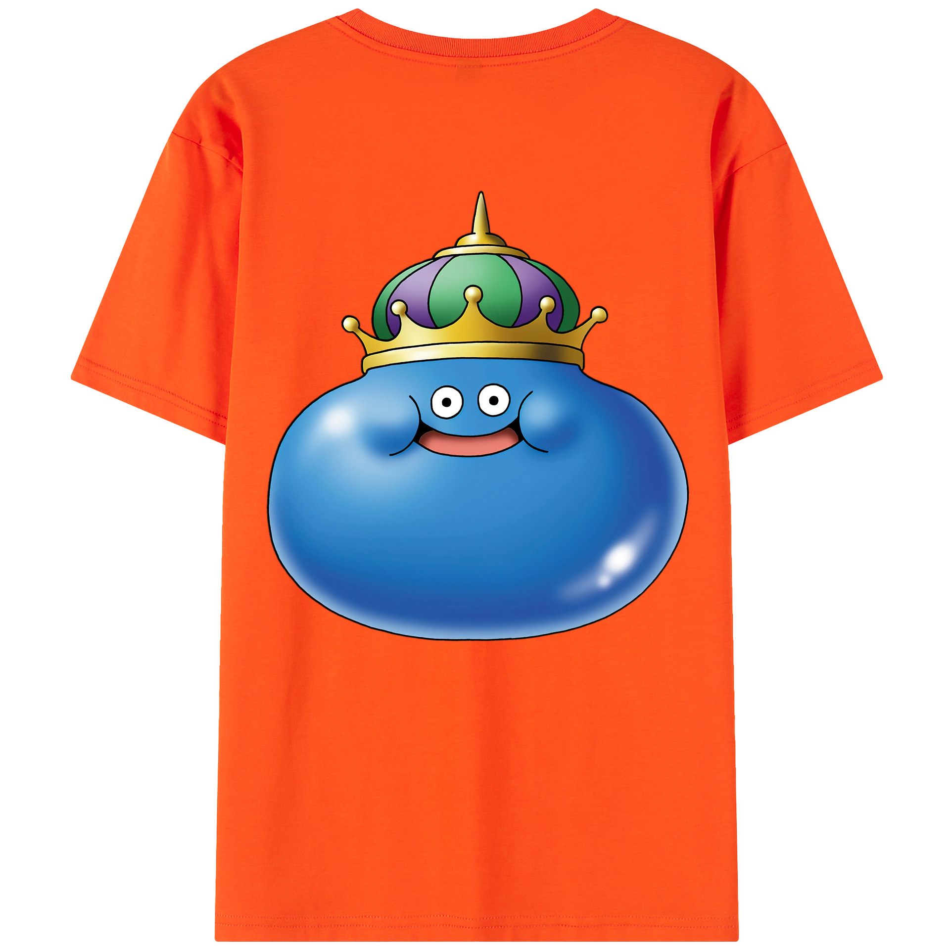 （画像用） ドラゴンクエスト Doragon Kuesuto Dragon Quest 綿100％半袖Tシャツ（背面プリント）